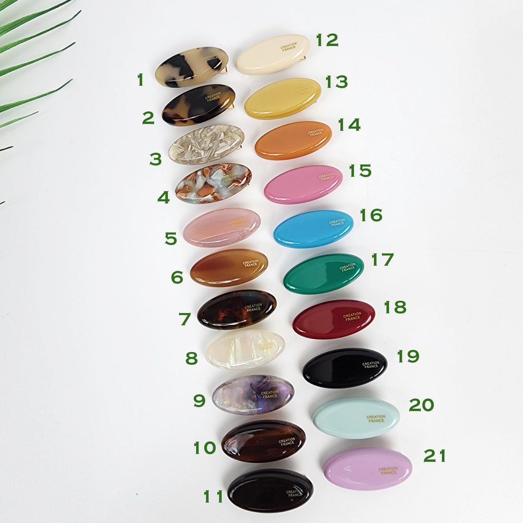Pure Colore Pebble Mini Hair Claw Clip (1.6 Inch) / Cute French Hair Pin / Alligator Hair Clip for Woman / Mini French Barrette for Girls