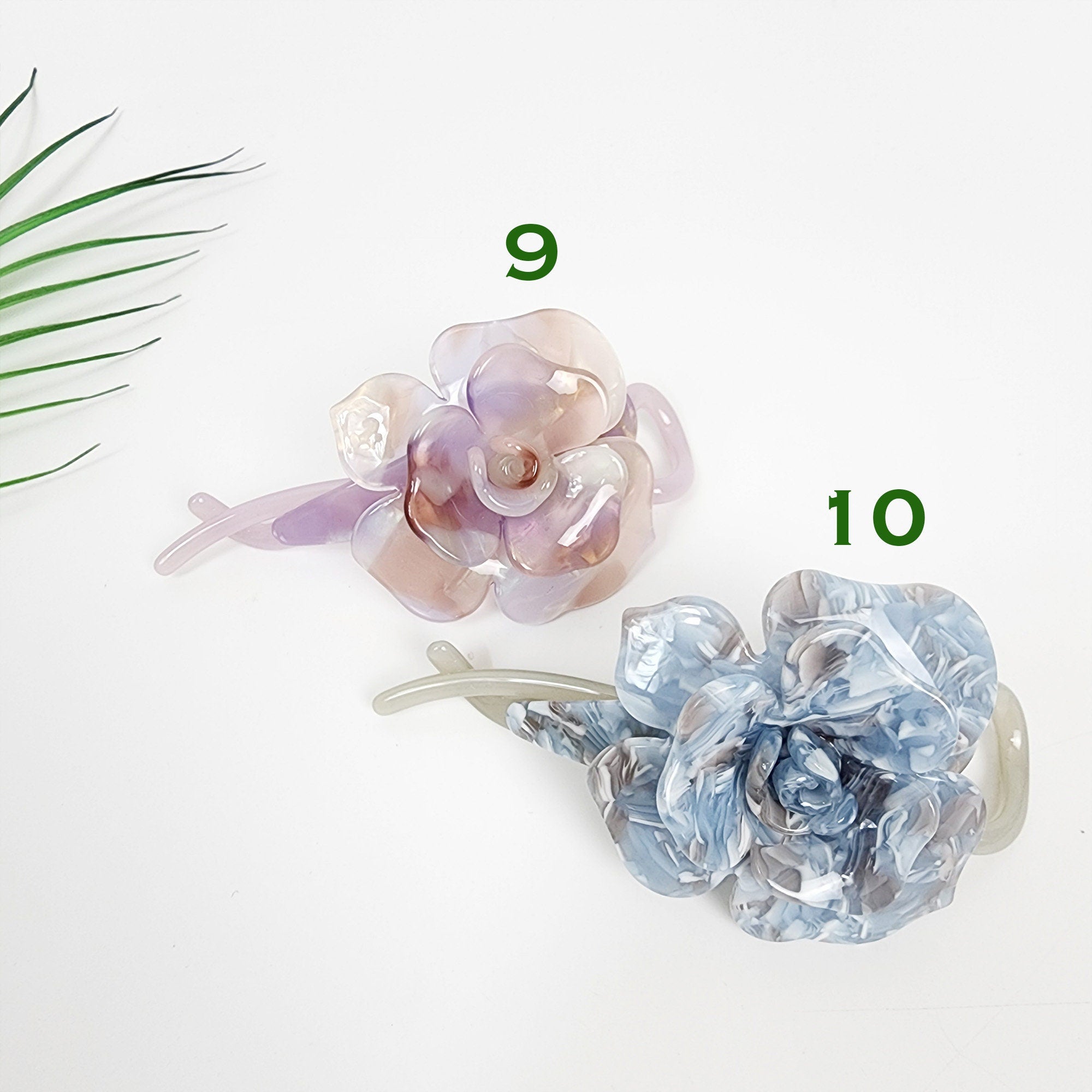 Volume Flower Banana Claw Clip / Tortoise Shell Hair Comb Barrette / French Hair Pin / Floral Hair Clips for Woman