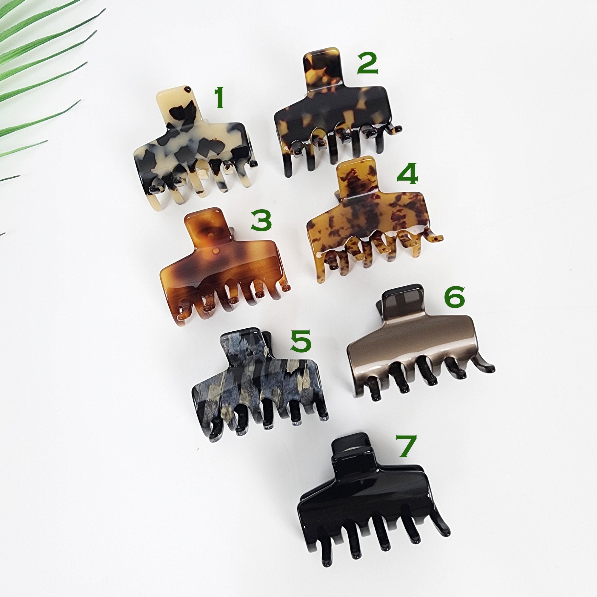 Laurens Luxurious Square Medium Hair Claw Clip (2.0 Inch) / Tortoise Shell French Hair Pin / Hair Barrette for Woman