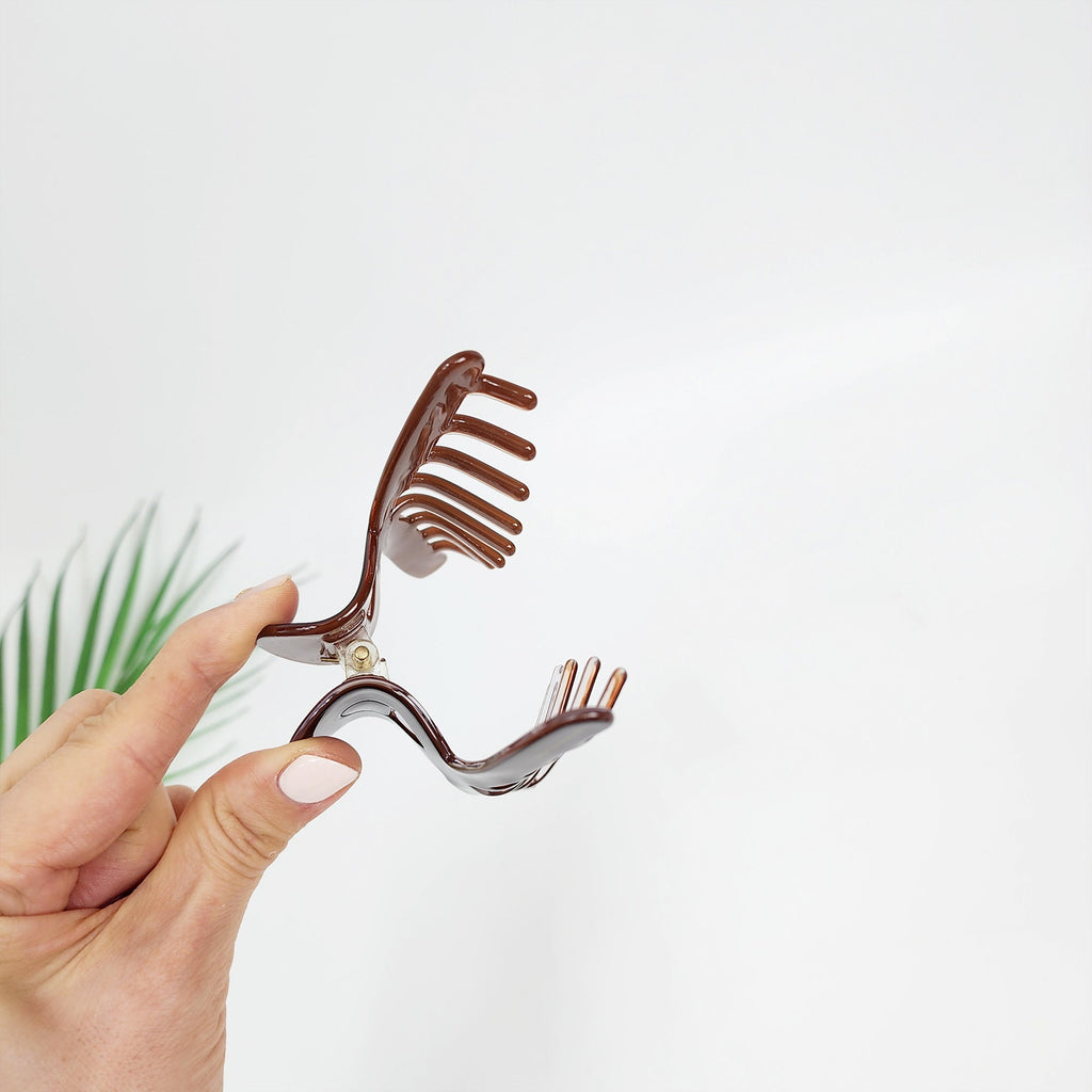 Luxurious Tortoise Shell Twist Hair Claw Clip (4.7 Inch) / Elegance French Hair Pin / Hair Barrette for Woman