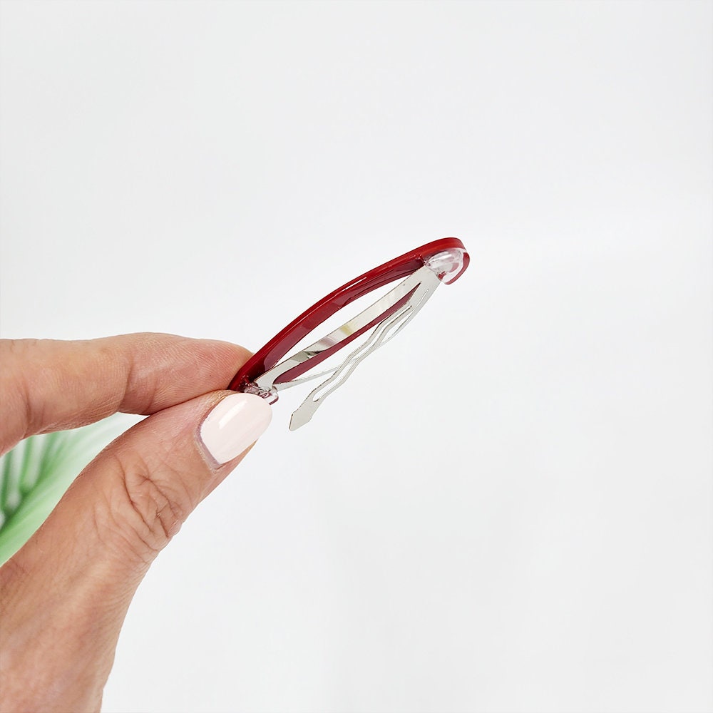 Pure Color Mini Oval Mini Snap Clip (2.2 Inch) / Tortoise Marble Hairgrip Barrette / Tic Tac Hair Clip Pin / French Hair Pin