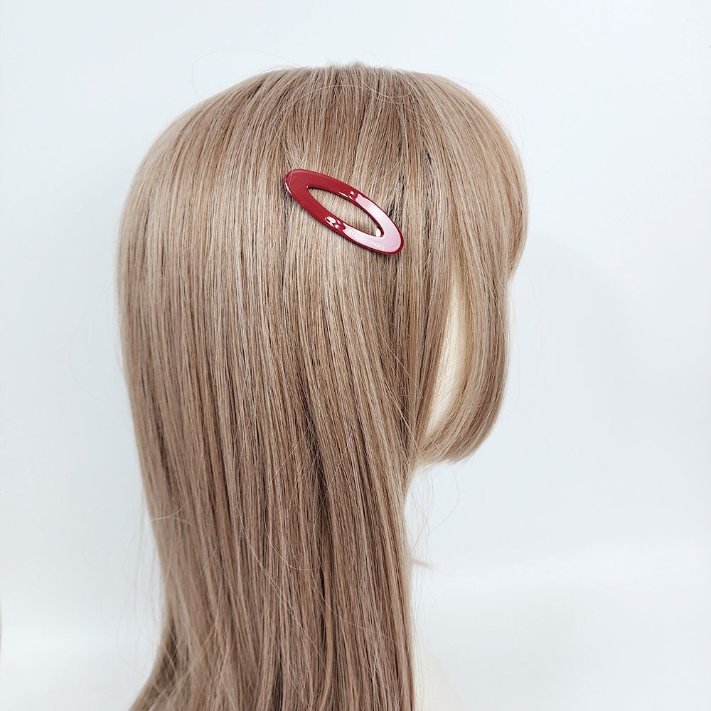 Pure Color Mini Oval Mini Snap Clip (2.2 Inch) / Tortoise Marble Hairgrip Barrette / Tic Tac Hair Clip Pin / French Hair Pin