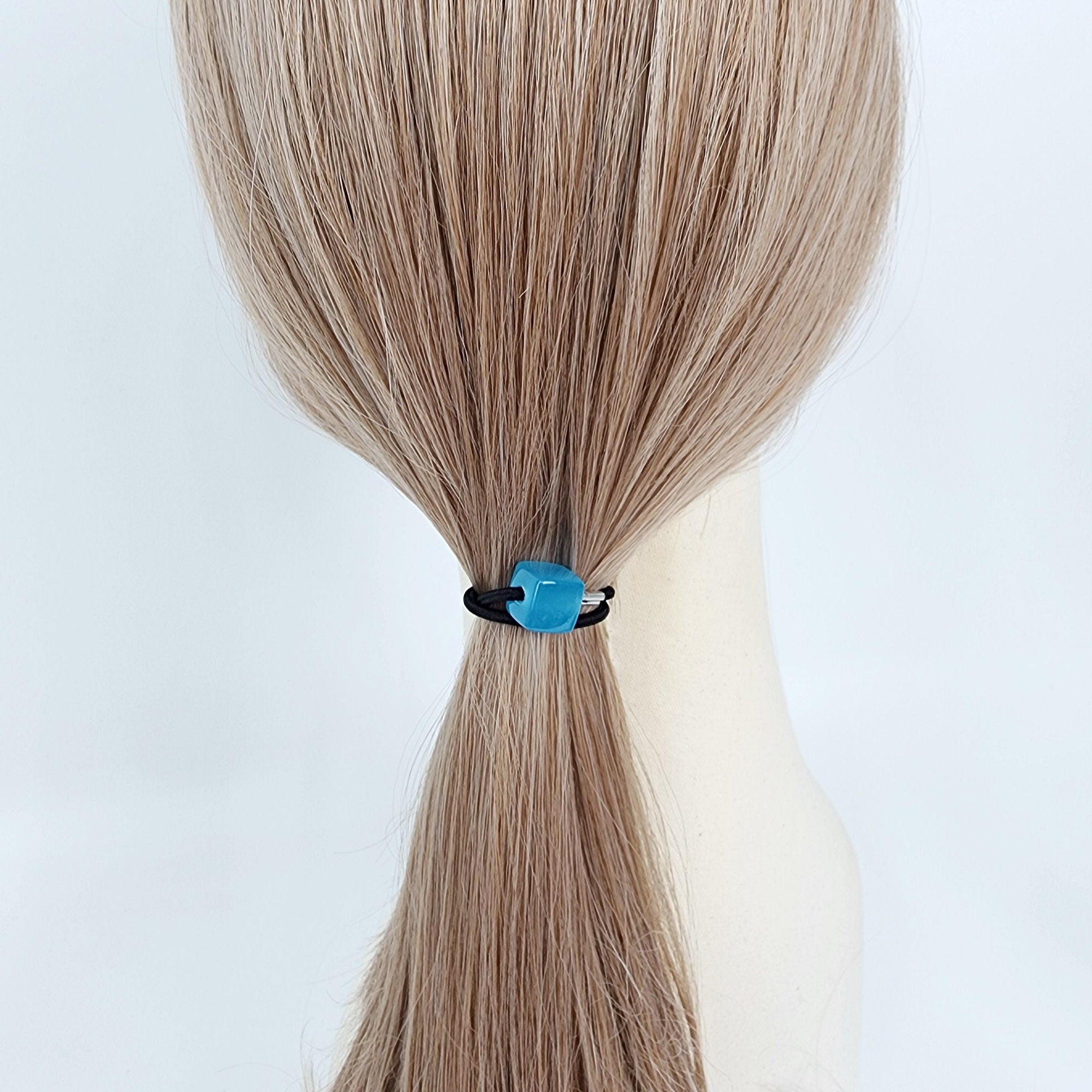 Cany Mini Cube Hair Tie / Simple Cute Ponytail Holder / Hair Accessory for Woman / French Hair Tie