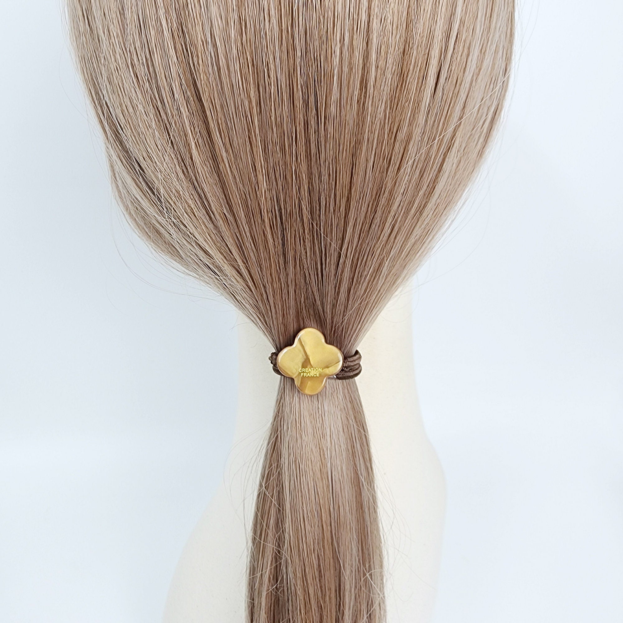 Aurora Lovely Clover Hair Tie / Simple Cute Ponytail Holder / Hair Accessory for Woman / French Hair Tie