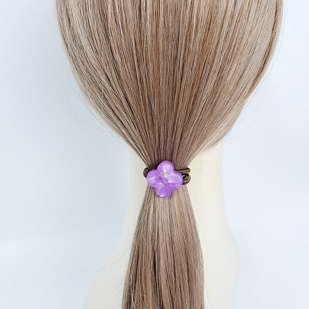 Aurora Lovely Clover Hair Tie / Simple Cute Ponytail Holder / Hair Accessory for Woman / French Hair Tie