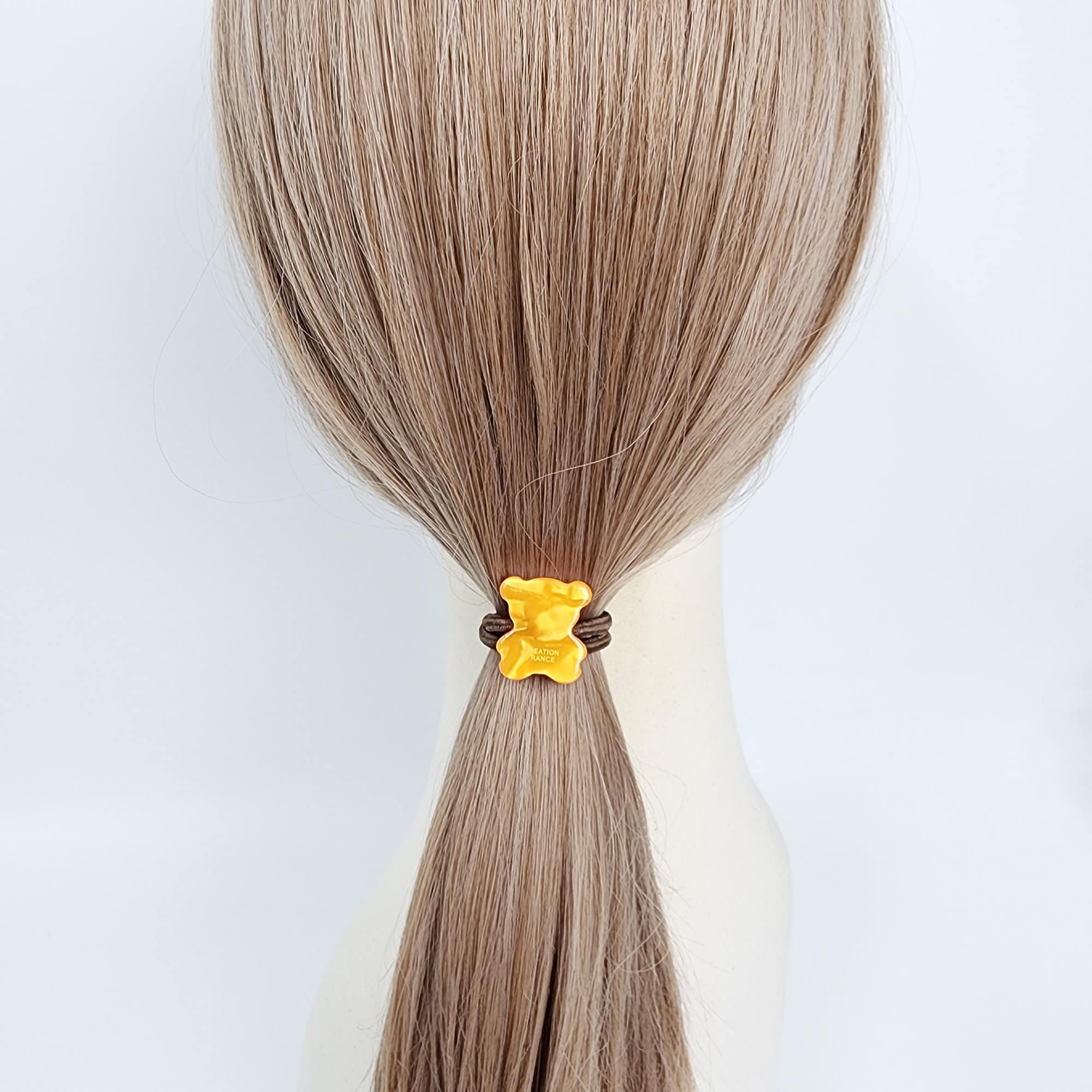 Aurora Cute Teddy Bear Hair Tie / Simple Cute Ponytail Holder / Hair Accessory for Woman / French Hair Tie