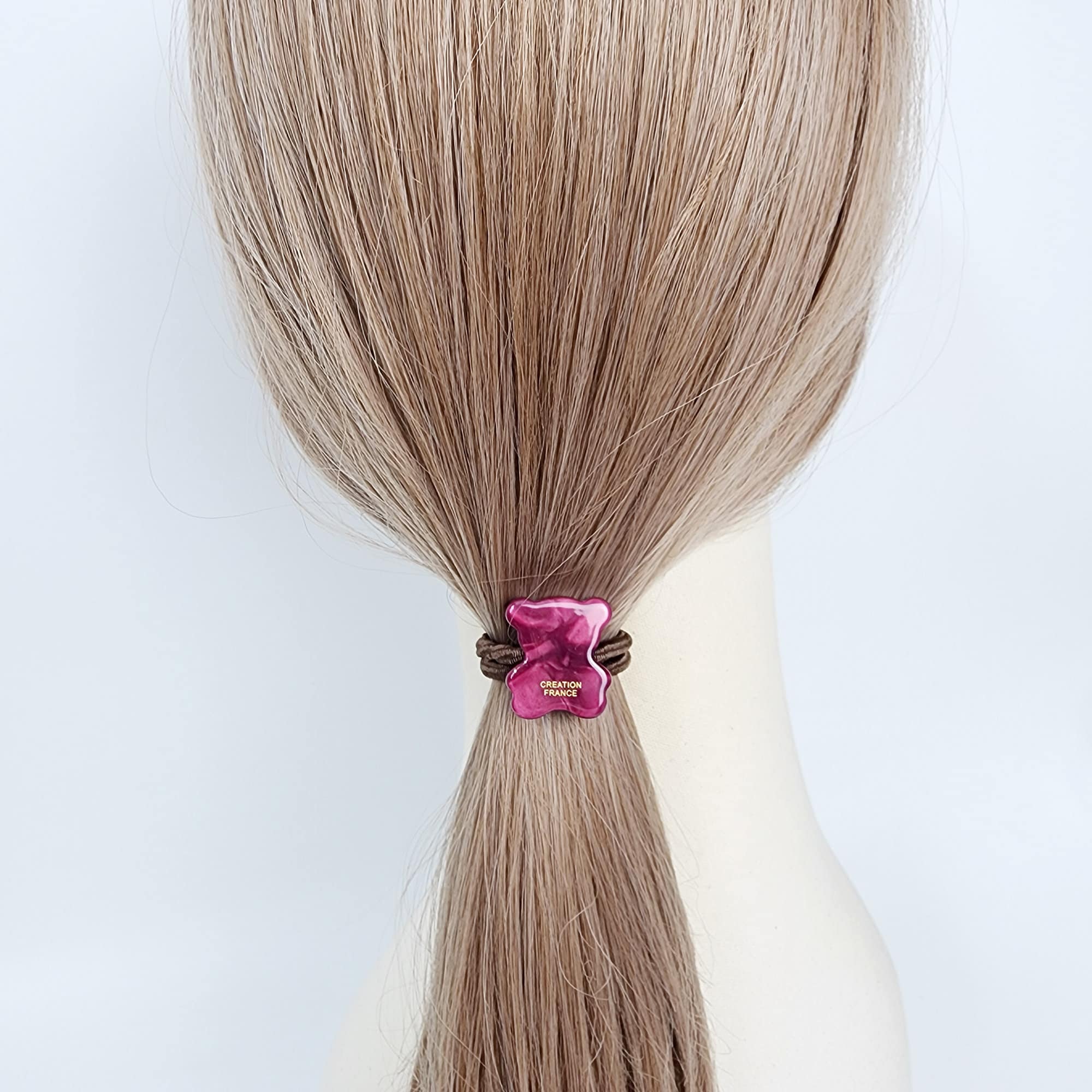 Aurora Cute Teddy Bear Hair Tie / Simple Cute Ponytail Holder / Hair Accessory for Woman / French Hair Tie