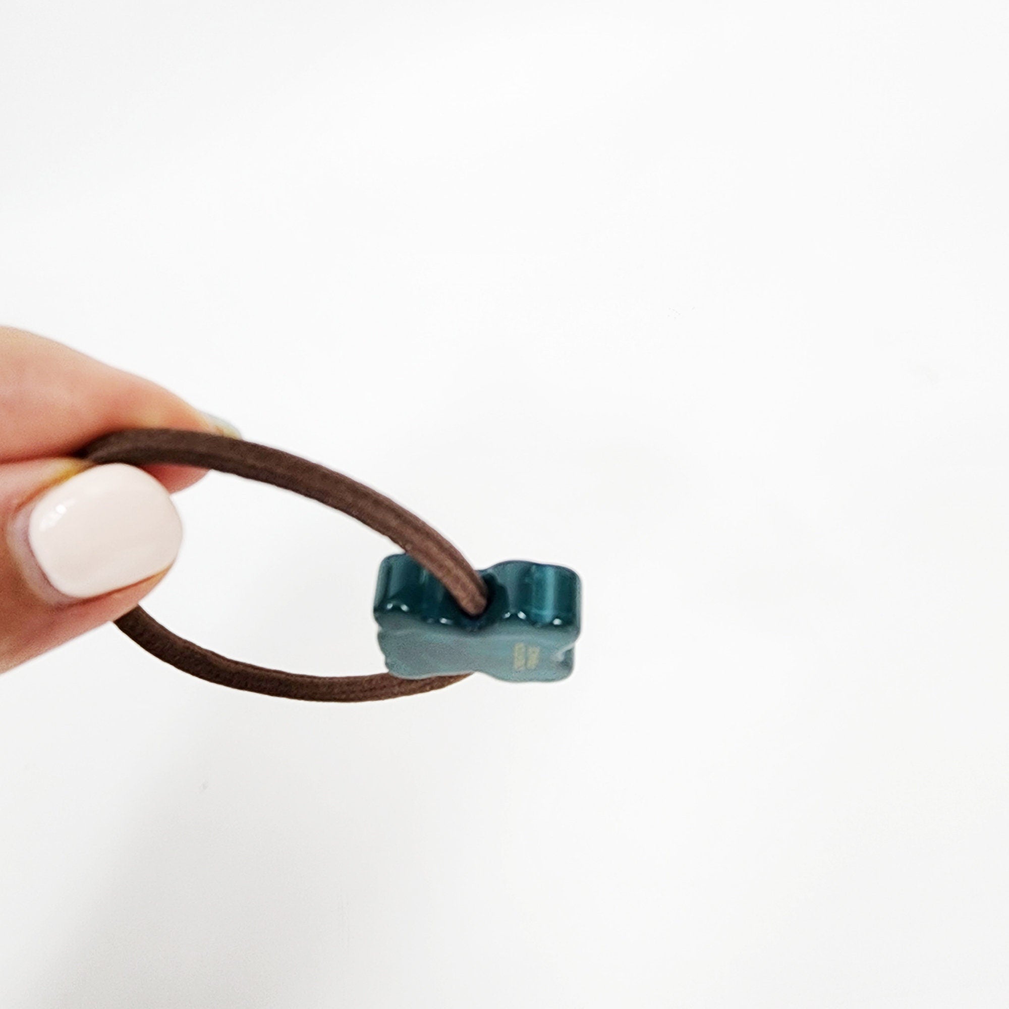 Aurora Cute Teddy Bear Hair Tie / Simple Cute Ponytail Holder / Hair Accessory for Woman / French Hair Tie