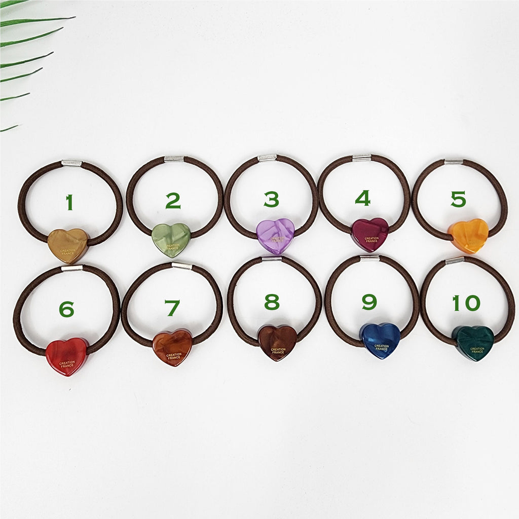 Aurora Cute Mini Heart Hair Tie / Simple Cute Ponytail Holder / Hair Accessory for Woman / French Hair Tie