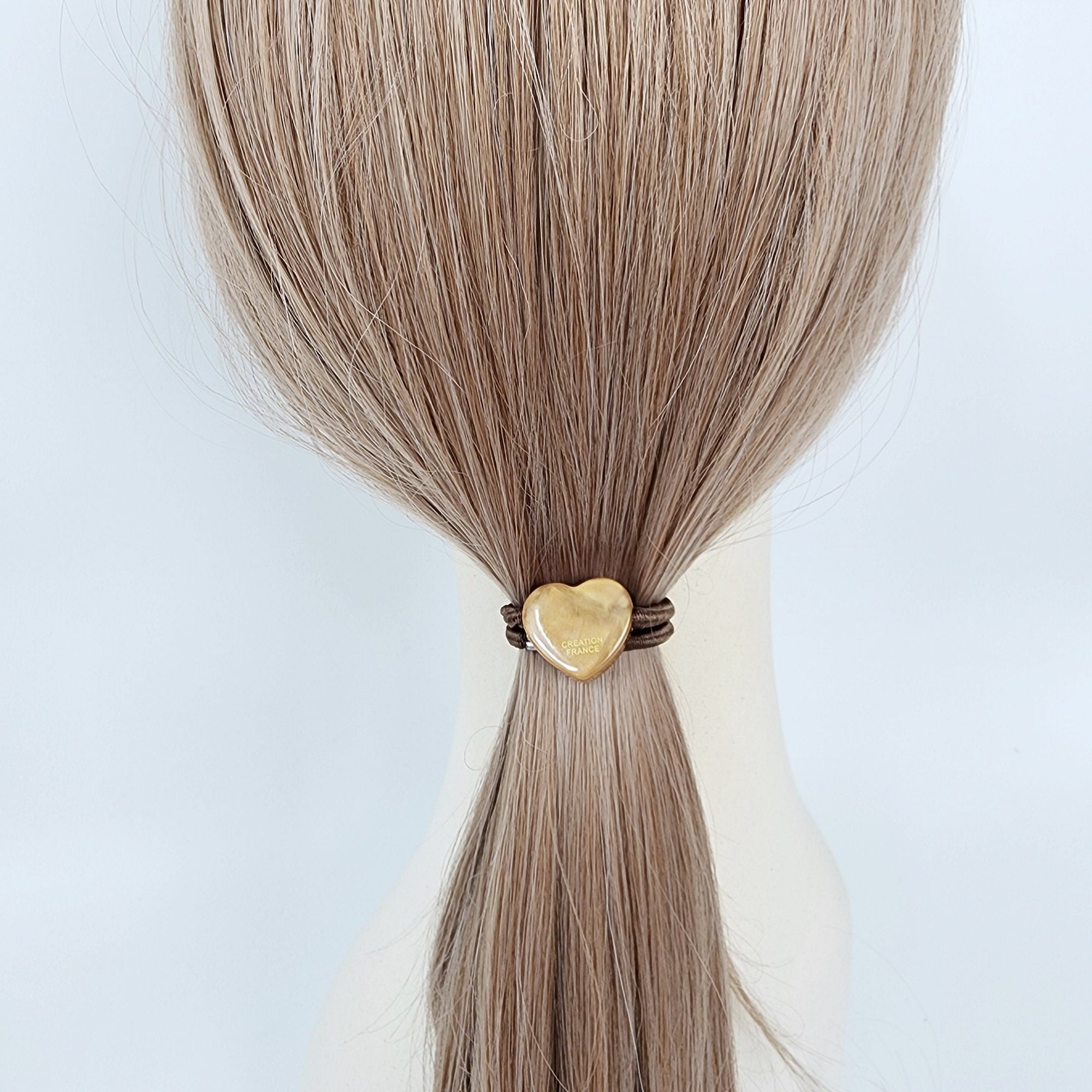 Aurora Cute Mini Heart Hair Tie / Simple Cute Ponytail Holder / Hair Accessory for Woman / French Hair Tie