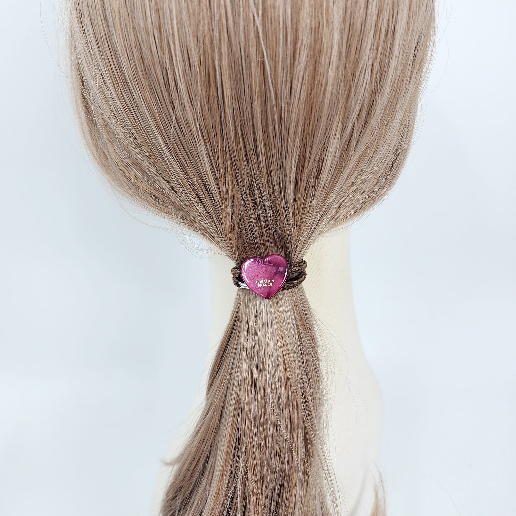 Aurora Cute Mini Heart Hair Tie / Simple Cute Ponytail Holder / Hair Accessory for Woman / French Hair Tie