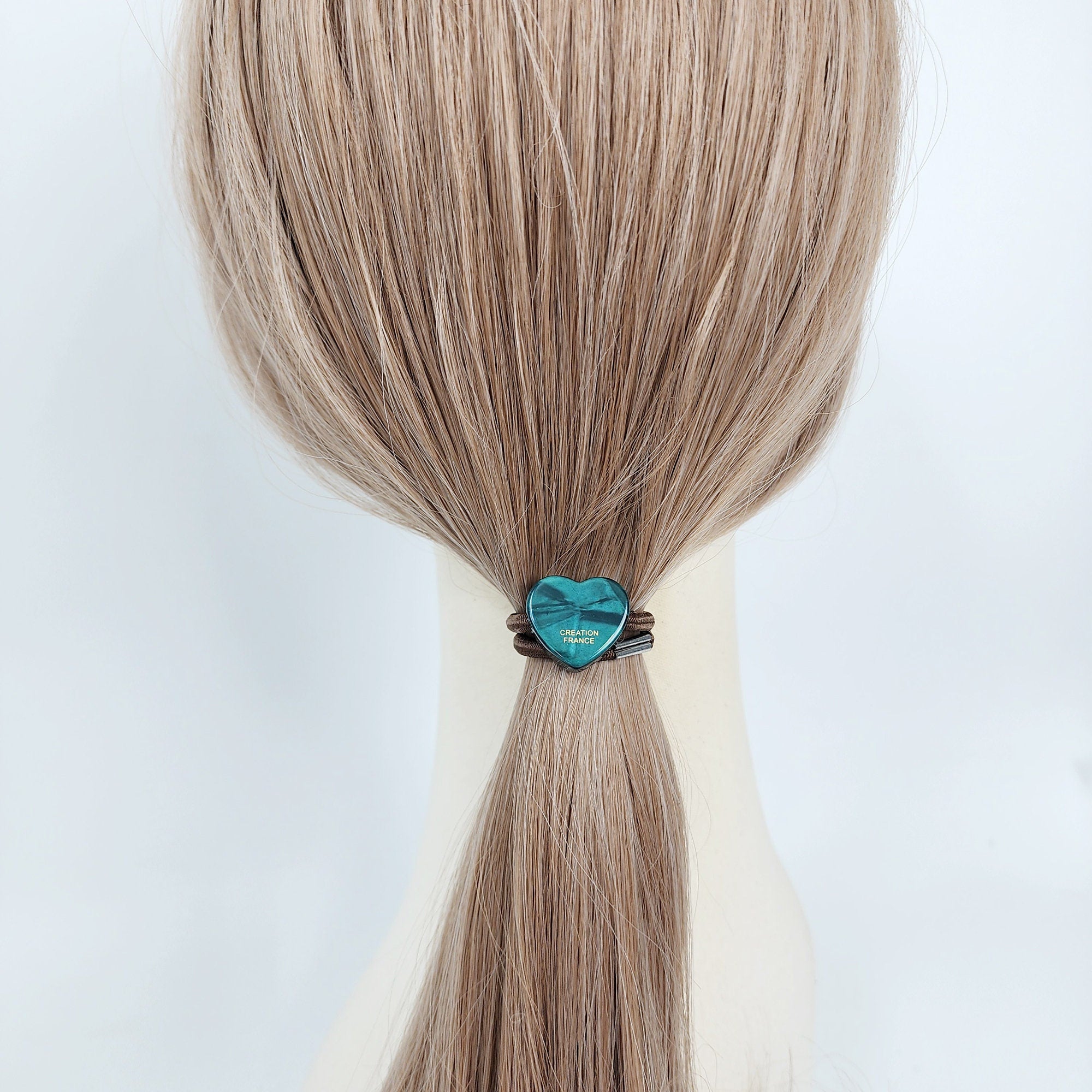 Aurora Cute Mini Heart Hair Tie / Simple Cute Ponytail Holder / Hair Accessory for Woman / French Hair Tie