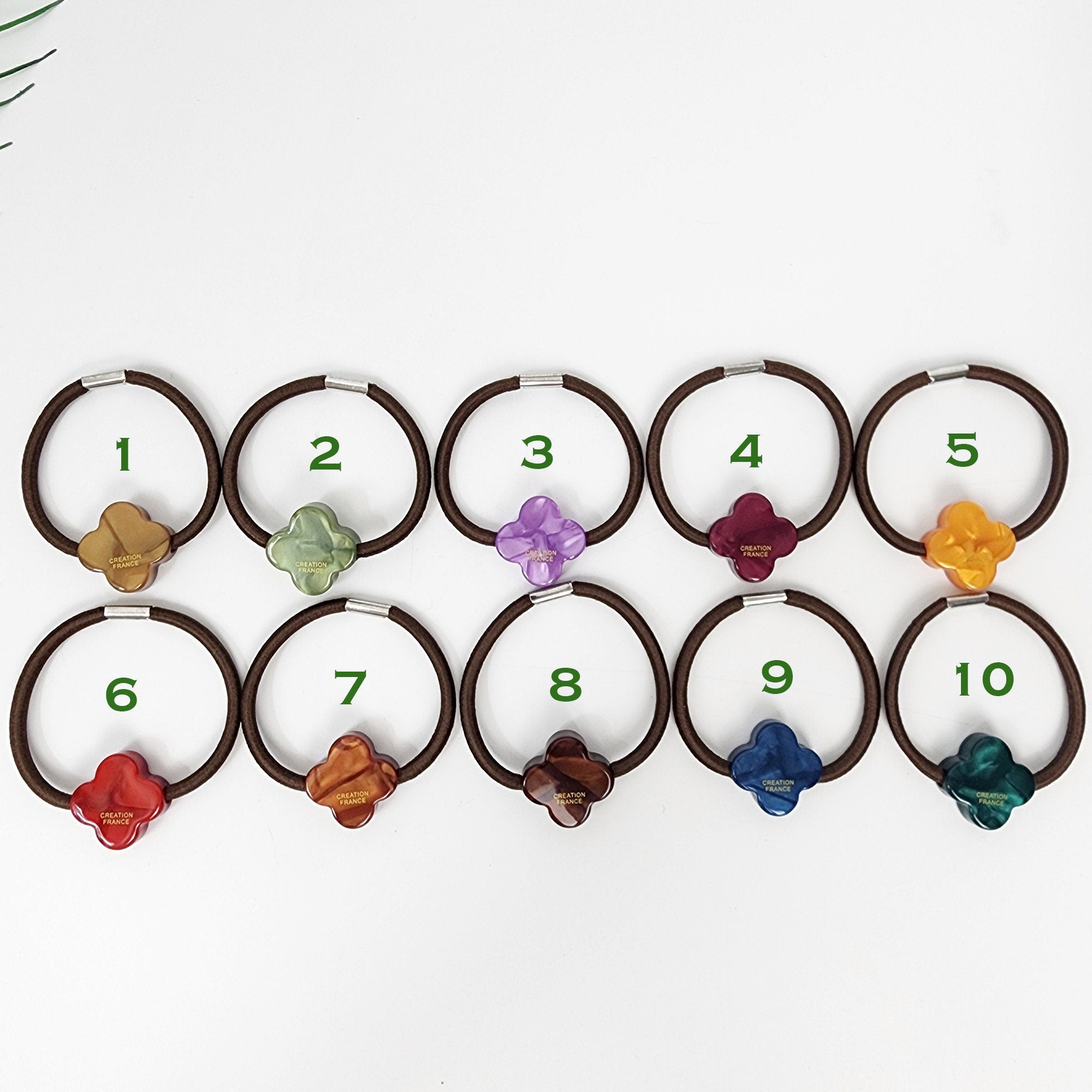 Aurora Lovely Clover Hair Tie / Simple Cute Ponytail Holder / Hair Accessory for Woman / French Hair Tie