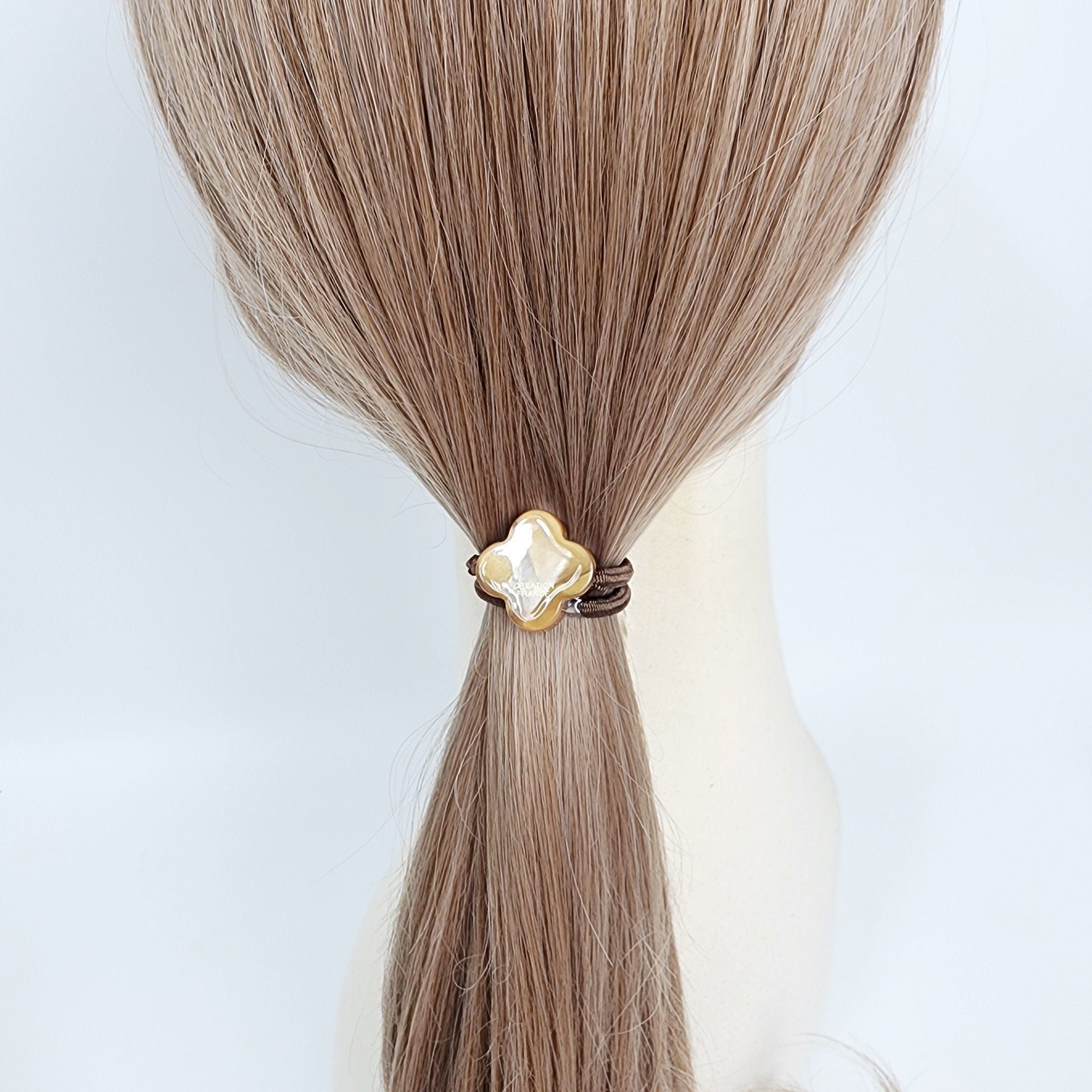 Aurora Lovely Clover Hair Tie / Simple Cute Ponytail Holder / Hair Accessory for Woman / French Hair Tie