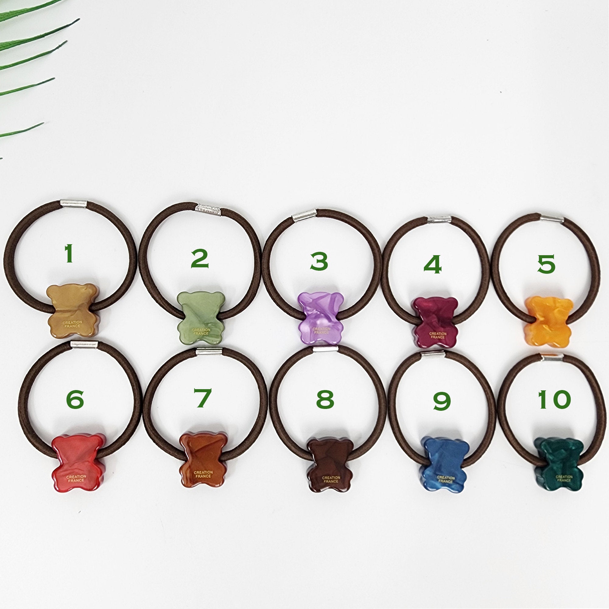 Aurora Cute Teddy Bear Hair Tie / Simple Cute Ponytail Holder / Hair Accessory for Woman / French Hair Tie