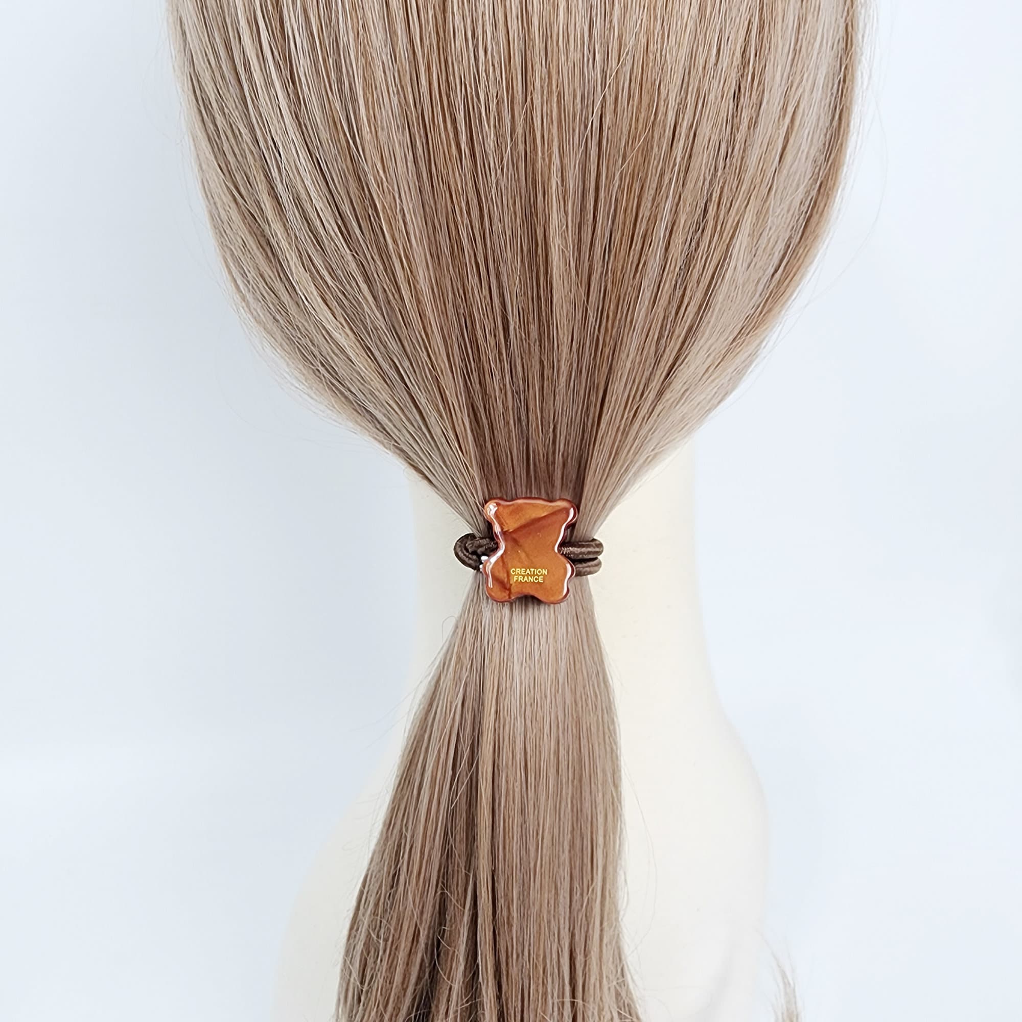 Aurora Cute Teddy Bear Hair Tie / Simple Cute Ponytail Holder / Hair Accessory for Woman / French Hair Tie