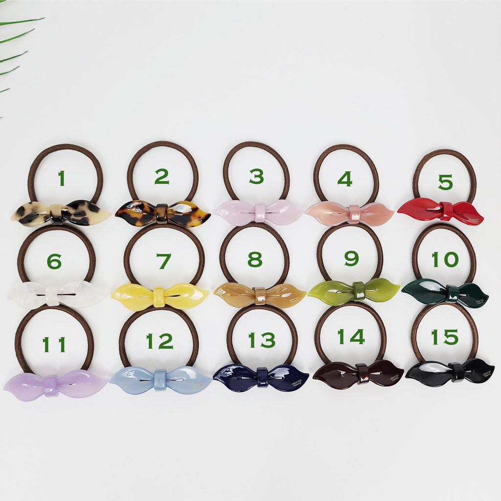 Lip Shape Mini Ribbon Hair Tie / Simple Cute Ponytail Holder / Hair Accessory for Woman / French Hair Tie