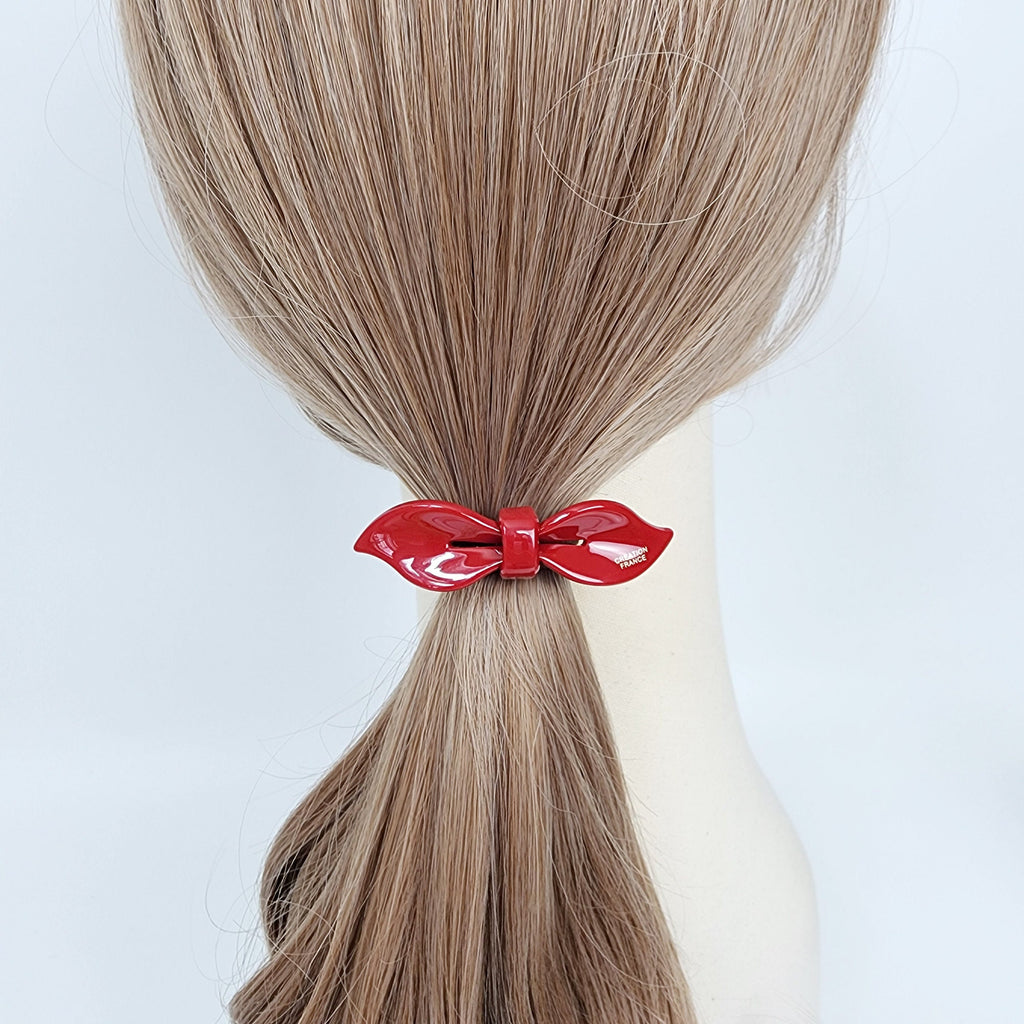 Lip Shape Mini Ribbon Hair Tie / Simple Cute Ponytail Holder / Hair Accessory for Woman / French Hair Tie