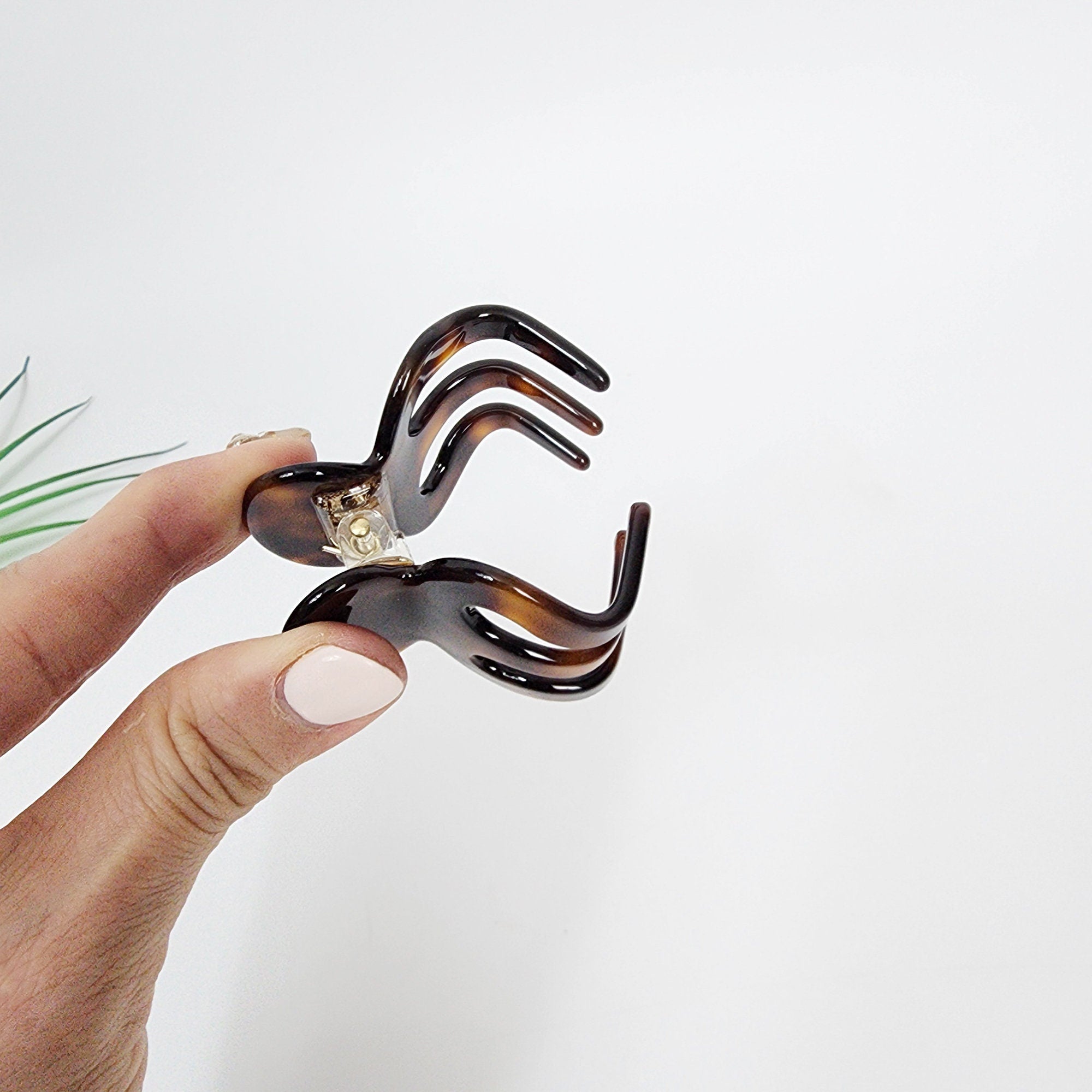 Leopard Tortoise Shell Hair Claw Clip (1.8 Inch) / Elegance French Hair Pin / Hair Barrette for Woman
