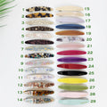 Leopard Marble Long Oval Hair Barrette (3.5 Inch) / Tortoise Shell French Hair Pin / Hair Accessory for Woman / Automatic Hair Clip