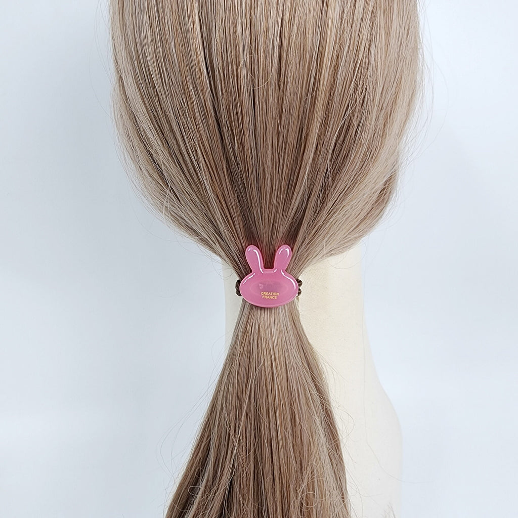 Rabbit Pop Hair Tie (1.1 Inch) / Simple Cute Ponytail Holder / Hair Accessory for Woman / French Hair Tie