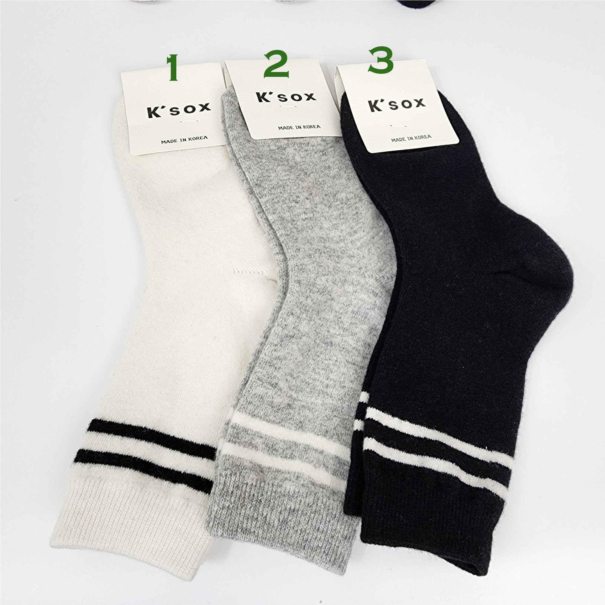 Thick Wool Knit Crew Socks | Warm Thermal Boot | Korean Socks | Cozy Winter Gift for Her