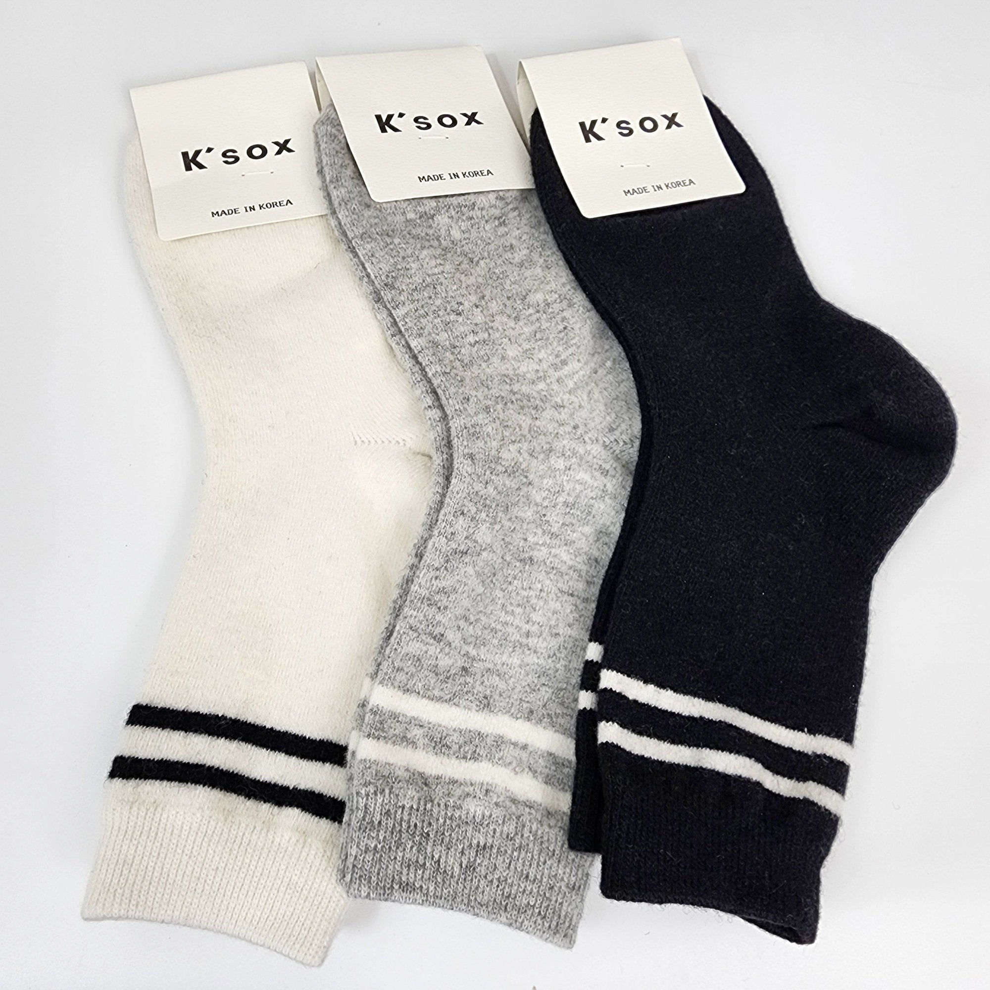 Thick Wool Knit Crew Socks | Warm Thermal Boot | Korean Socks | Cozy Winter Gift for Her