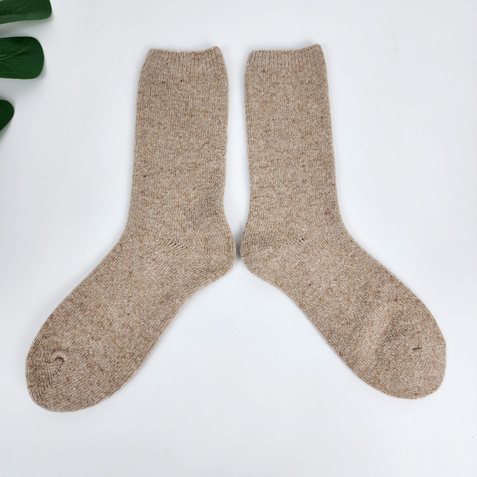 Marled Wool Crew Socks | Thick Knit Thermal | Korean Socks | Minimalist Winter Gift