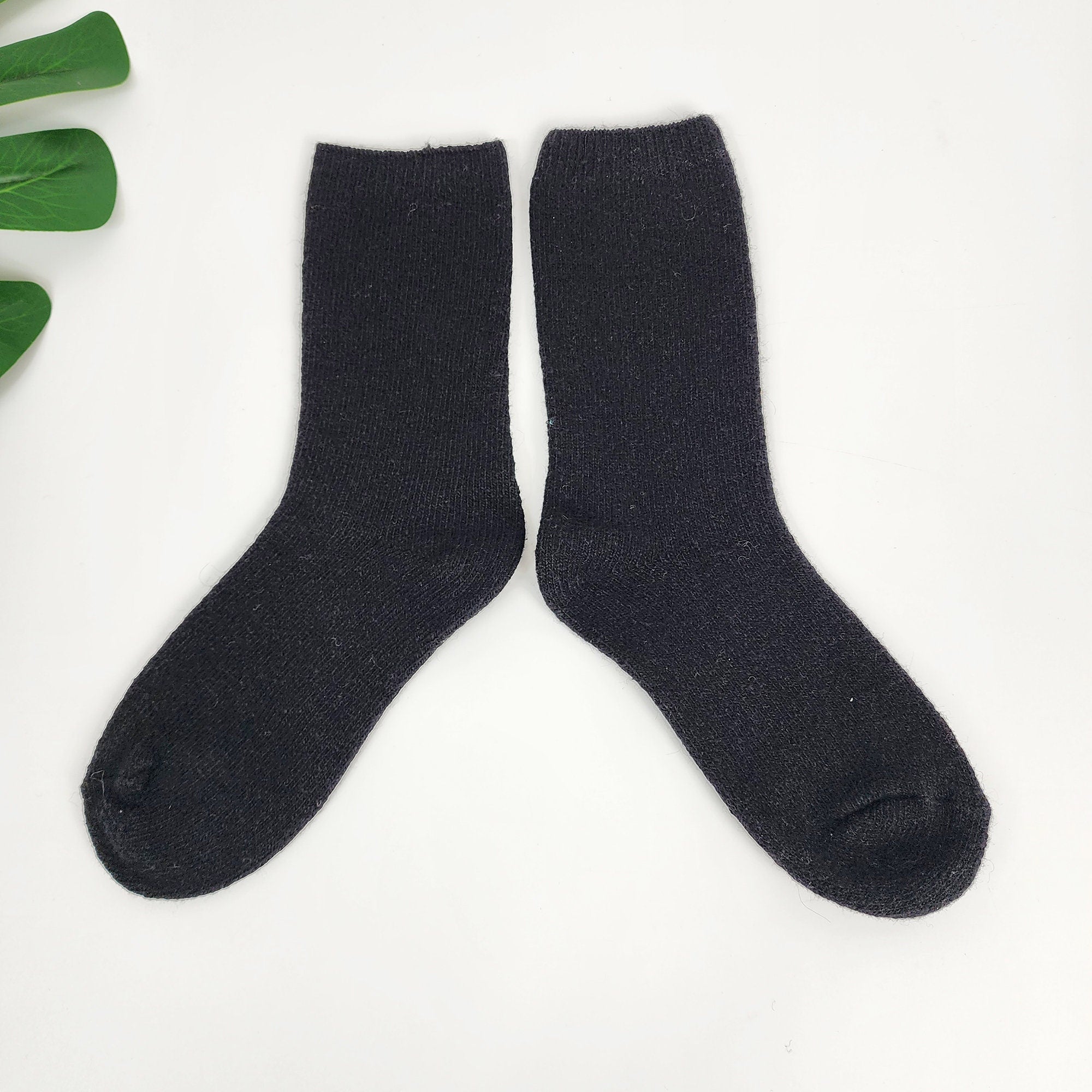 Marled Wool Crew Socks | Thick Knit Thermal | Korean Socks | Minimalist Winter Gift