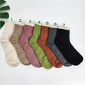 Non Binding Crew Socks | Cotton Soft Roll Top | Korean Socks | Pregnancy Gift for Her