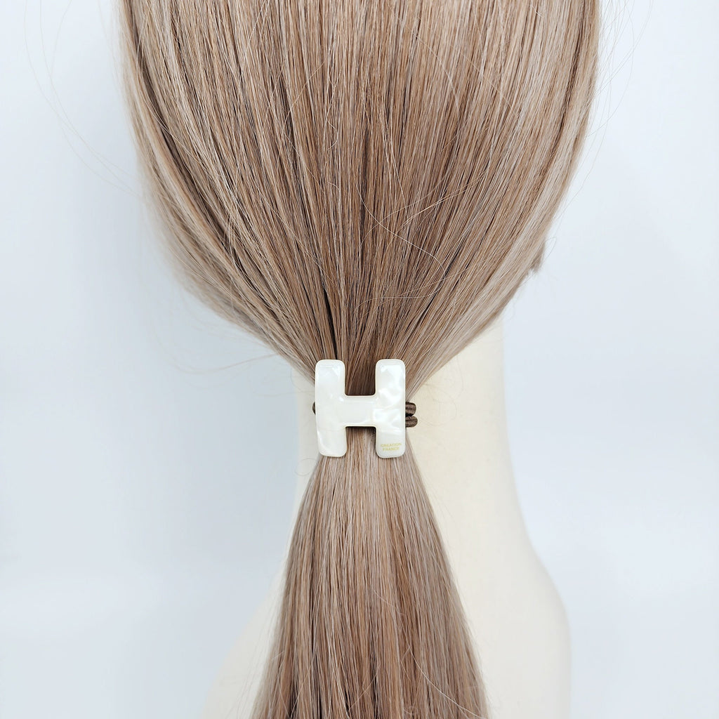 Velvet Aurora H Point Elastic Hair Tie / Simple Cute Ponytail Holder / Hair Accessory for Woman / French Hair Tie