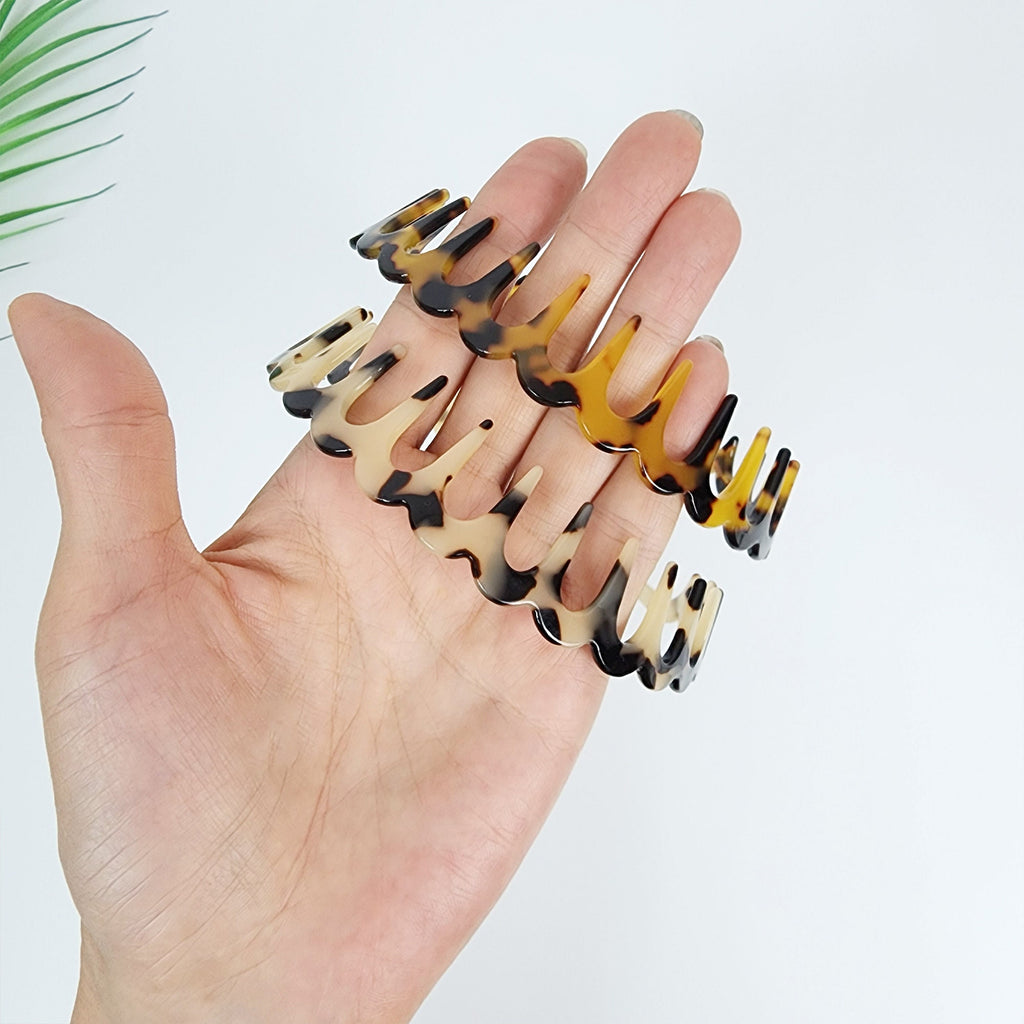 Fashionable Leopard Print Full Coverage Hair Comb Facial Wash Headband / Hair Accessories for Woman / Alice Headband