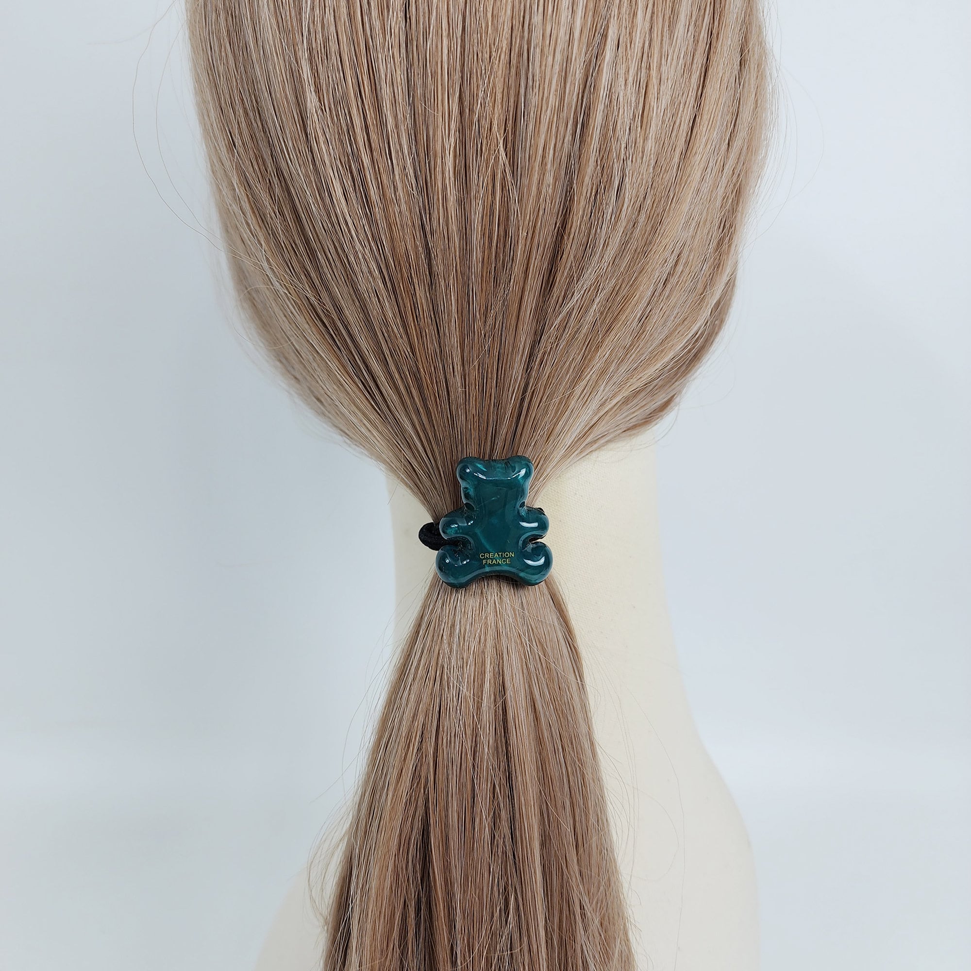 Velvet Aurora Bold Teddy Bear Elastic Hair Tie / Simple Cute Ponytail Holder / Hair Accessory for Woman / French Hair Tie