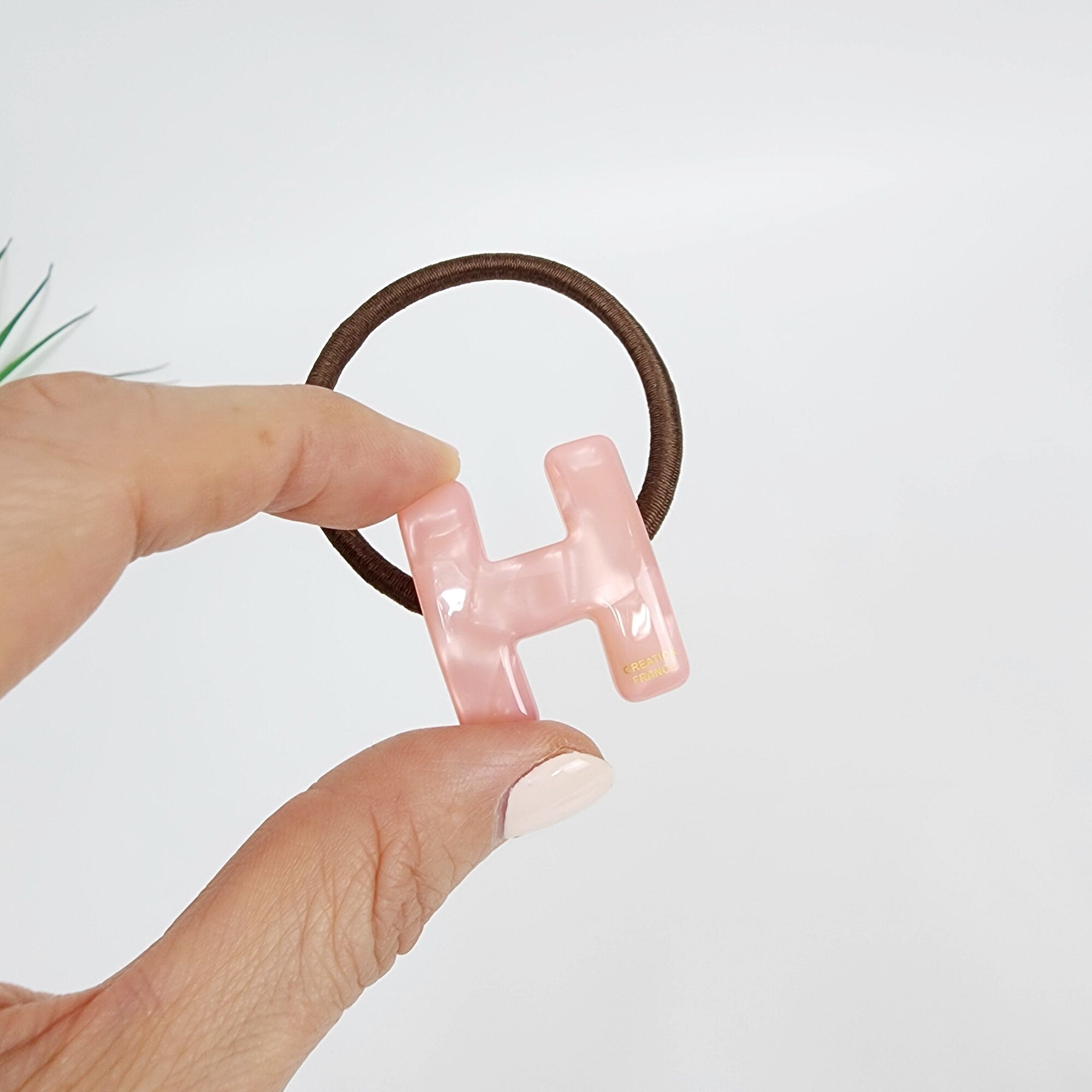 Velvet Aurora H Point Elastic Hair Tie / Simple Cute Ponytail Holder / Hair Accessory for Woman / French Hair Tie