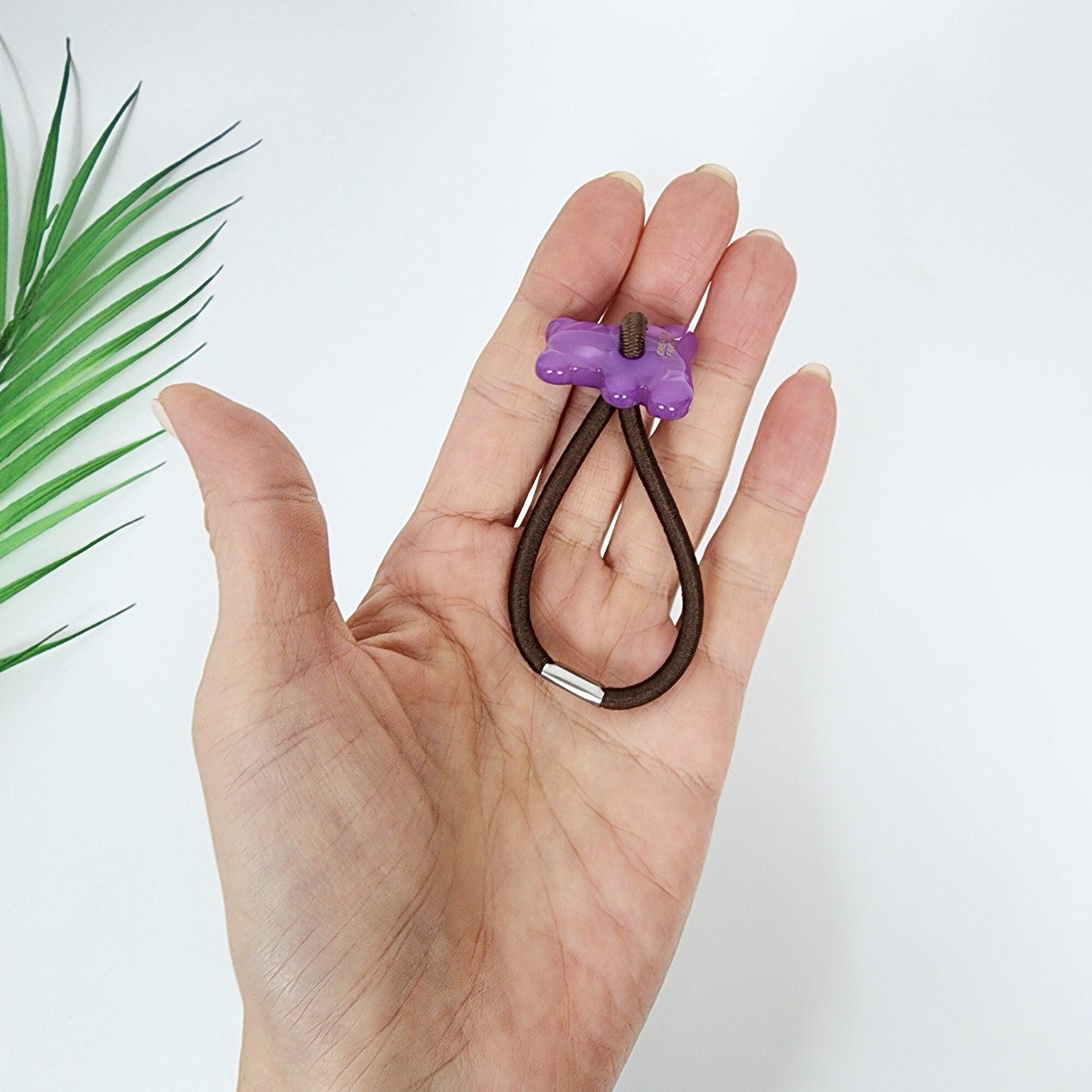 Velvet Aurora Convex Bear Stitch Elastic Hair Tie (1.1 Inch) / Simple Cute Ponytail Holder / Hair Accessory for Woman / French Hair Tie
