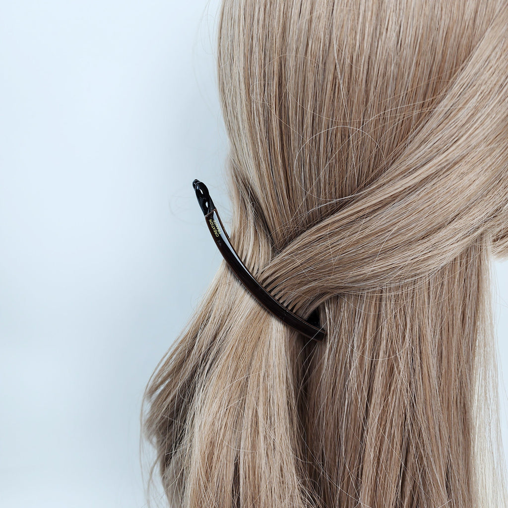 New Color Half-Tie Small Slim Comb Banana Clip / Tortoise Marble Hair Comb Barrette / Clincher Comb Hair Accessory / French Hair Pin