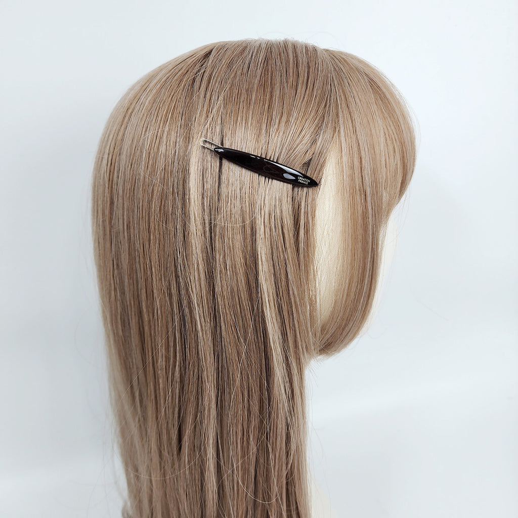 Pure Color Mini Slim Oval Snap Clip Bobby Pin (2.4 Inch) / Vintage French Hair Pin / Hair Accessory for Woman / Bow Barrette for Thin Hair