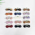 Round Convex Ribbon Snap Clip Bobby Pin (1.9 Inch) / Vintage French Hair Pin / Hair Accessory for Woman / Bow Barrette for Thin Hair