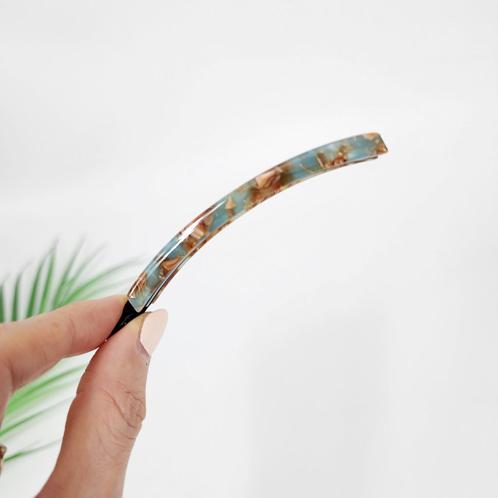 New Color Half-Tie Small Slim Comb Banana Clip / Tortoise Marble Hair Comb Barrette / Clincher Comb Hair Accessory / French Hair Pin