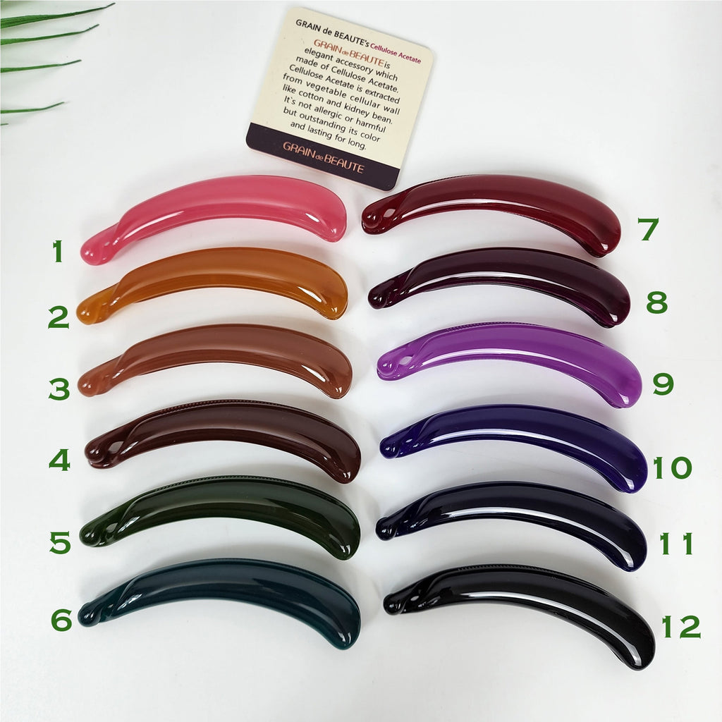 Luxurious Round Banana Clip (4.3 Inch) / Tortoise Marble Hair Comb Barrette / Clincher Comb Hair Accessory / French Hair Pin