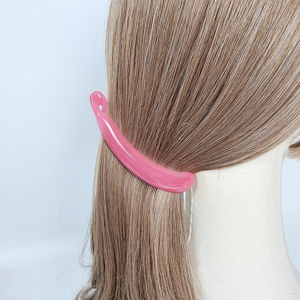 Luxurious Round Banana Clip (4.3 Inch) / Tortoise Marble Hair Comb Barrette / Clincher Comb Hair Accessory / French Hair Pin