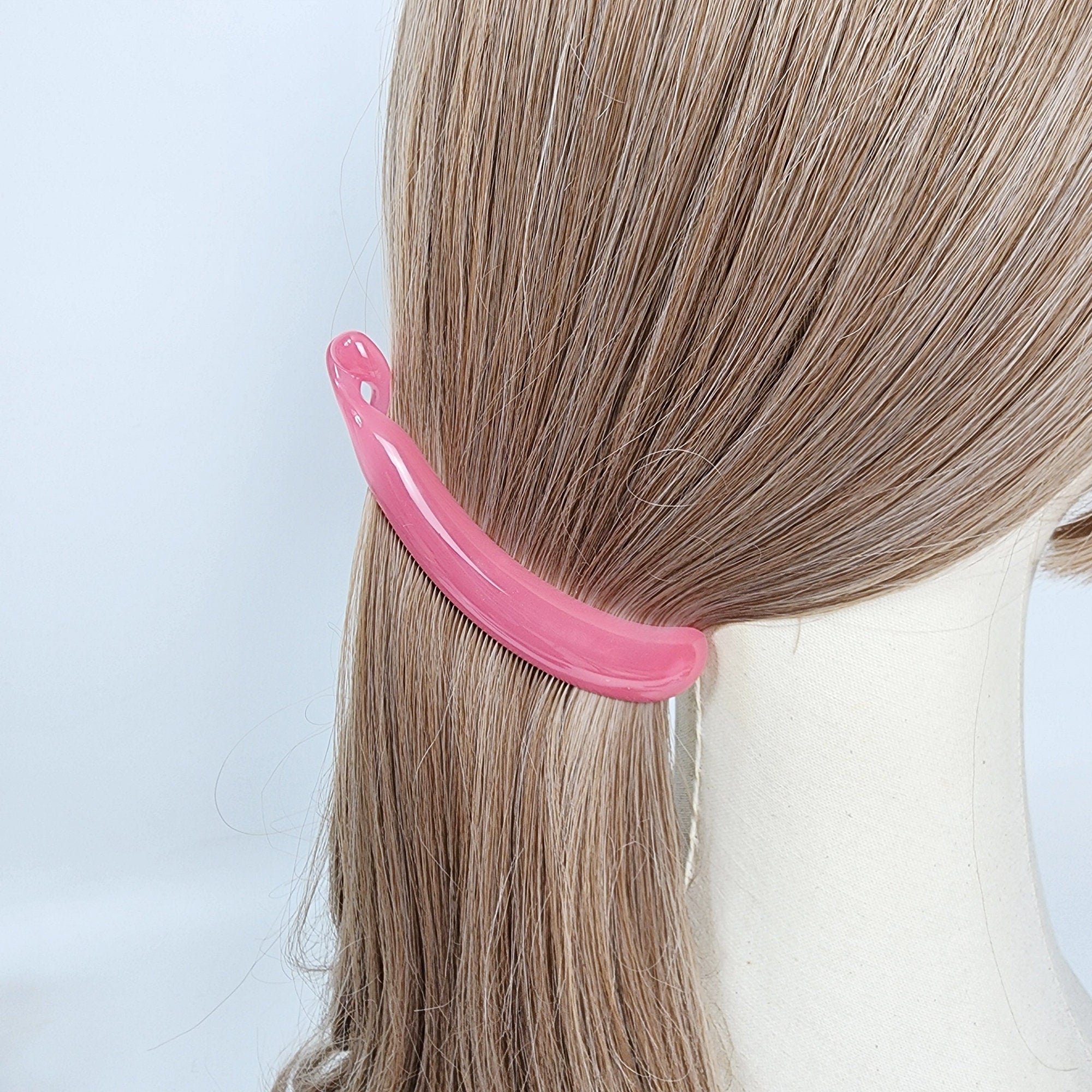 Luxurious Round Banana Clip (4.3 Inch) / Tortoise Marble Hair Comb Barrette / Clincher Comb Hair Accessory / French Hair Pin