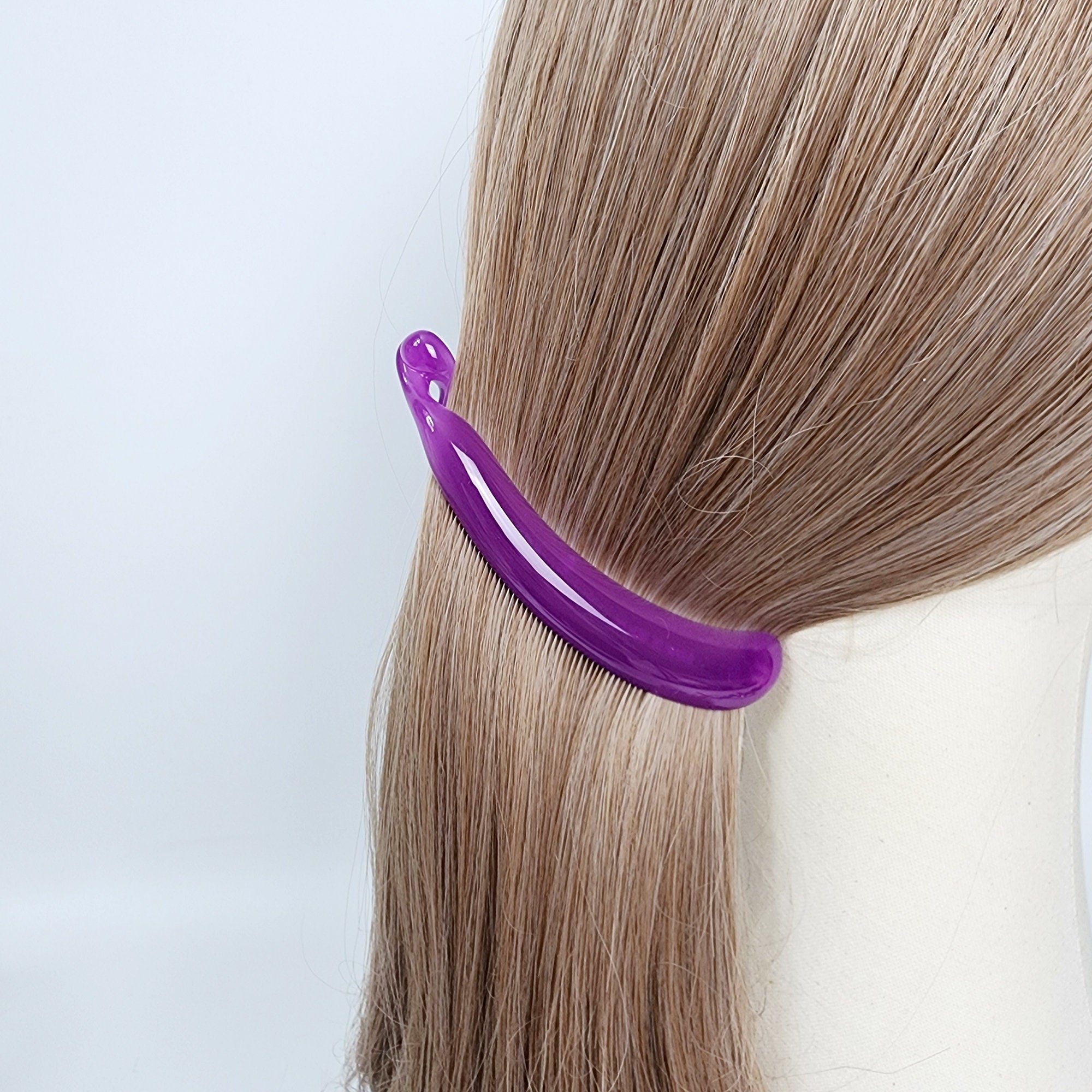 Luxurious Round Banana Clip (4.3 Inch) / Tortoise Marble Hair Comb Barrette / Clincher Comb Hair Accessory / French Hair Pin