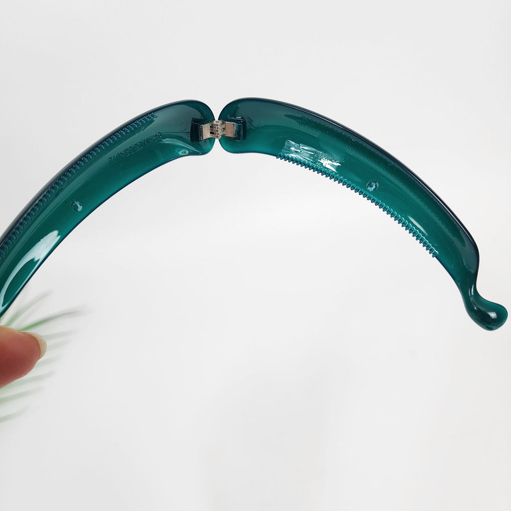 Luxurious Round Banana Clip (4.3 Inch) / Tortoise Marble Hair Comb Barrette / Clincher Comb Hair Accessory / French Hair Pin