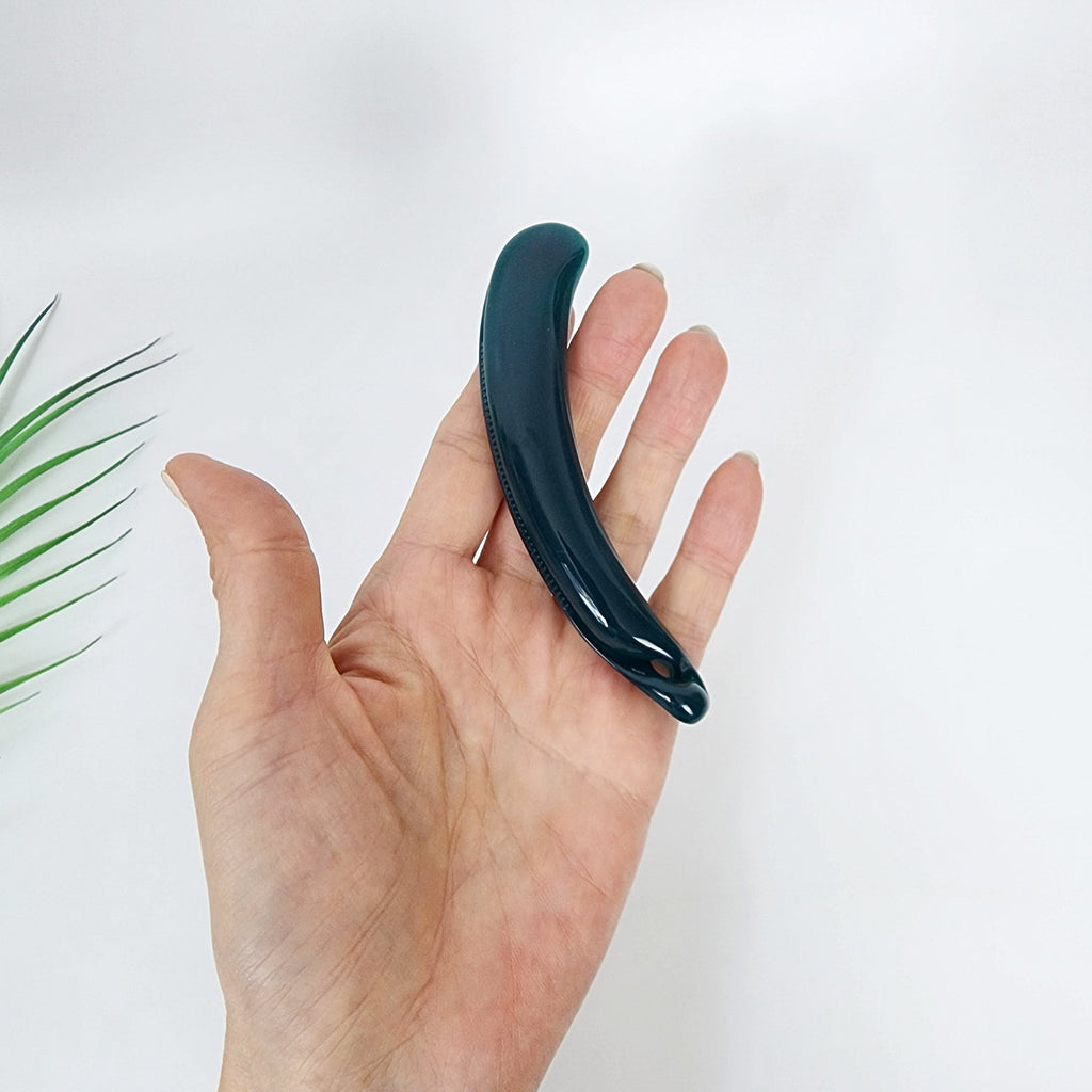 Luxurious Round Banana Clip (4.3 Inch) / Tortoise Marble Hair Comb Barrette / Clincher Comb Hair Accessory / French Hair Pin