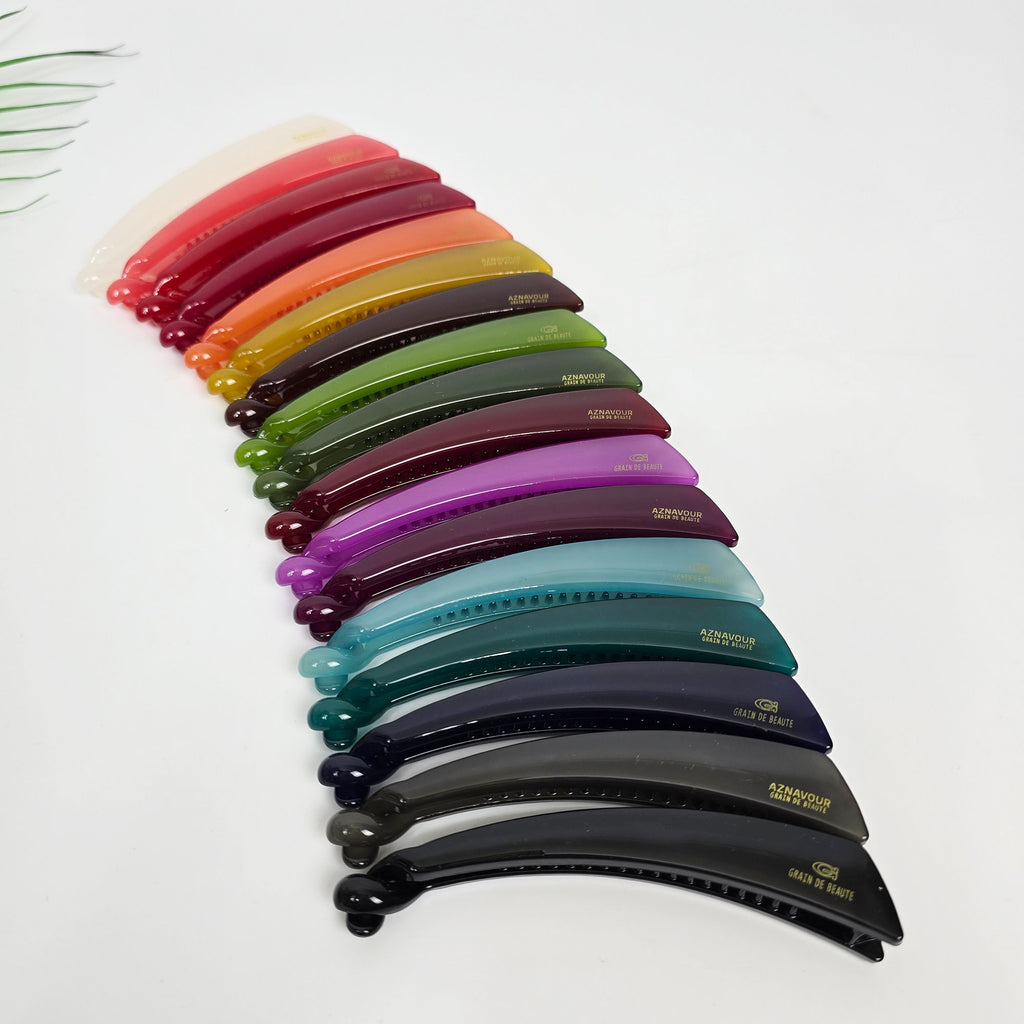 Luxurious Full Bundle Skinny Banana Hair Clip (4.3 Inch) / Colorful Hair Comb Barrette / Clincher Comb Hair Accessory / French Hair Pin