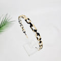 Leopard Square Chain Thin Headband (0.5 Inch) / Hair Accessories for Woman / Alice Headband
