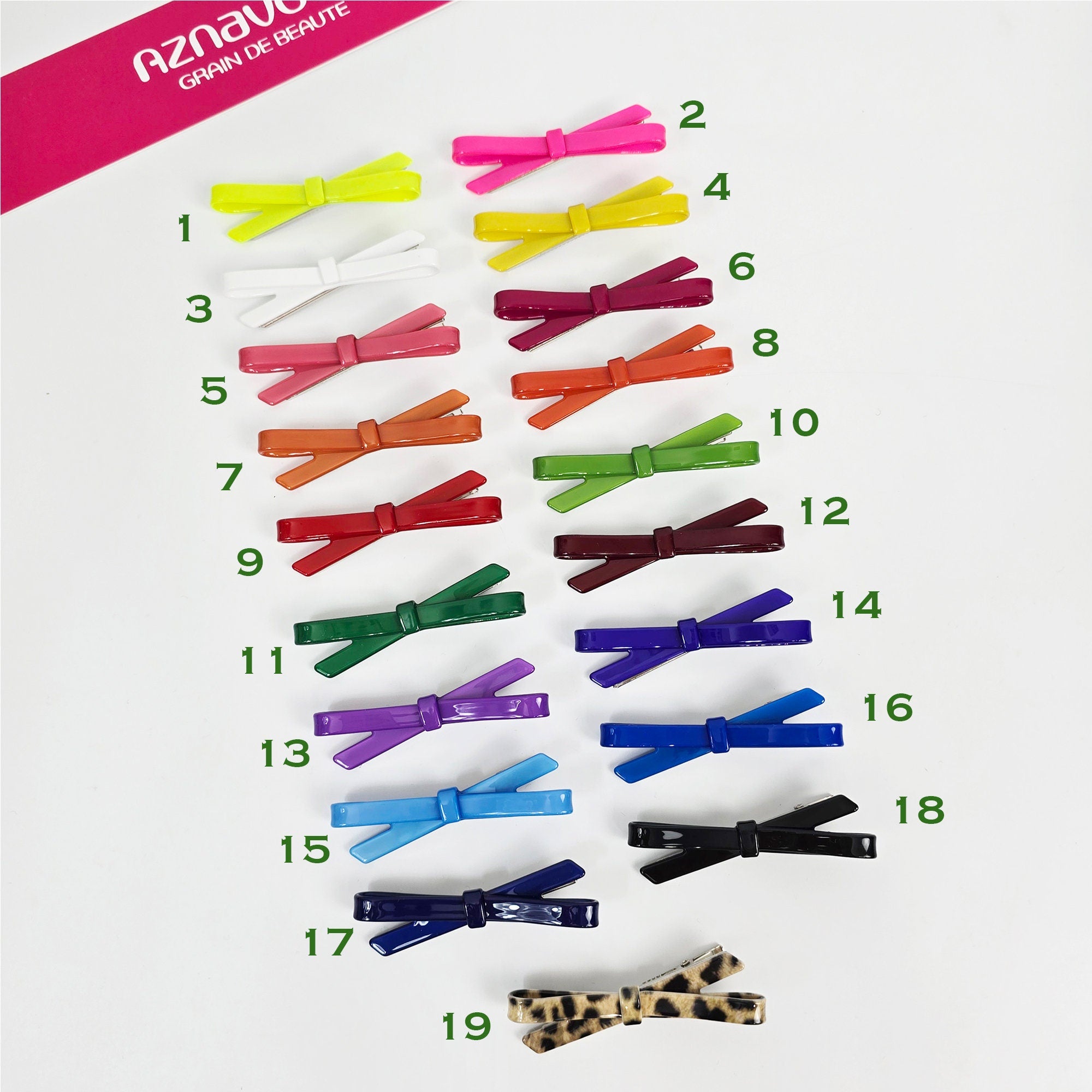 Luxurious Simple Ribbon Side Clip Hair Claw Clip (2.9 Inch) / Vivid Color French Pin / Alligator Hair Clip for Woman