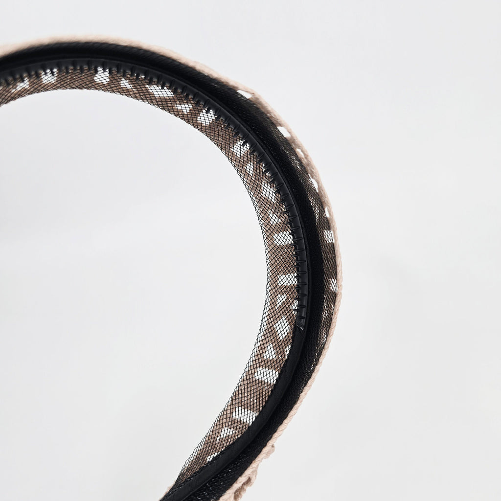 Handmade Knitted Embroidery Lace Fabric Wide Headband (1.8 Inch) / Hair Accessories for Woman