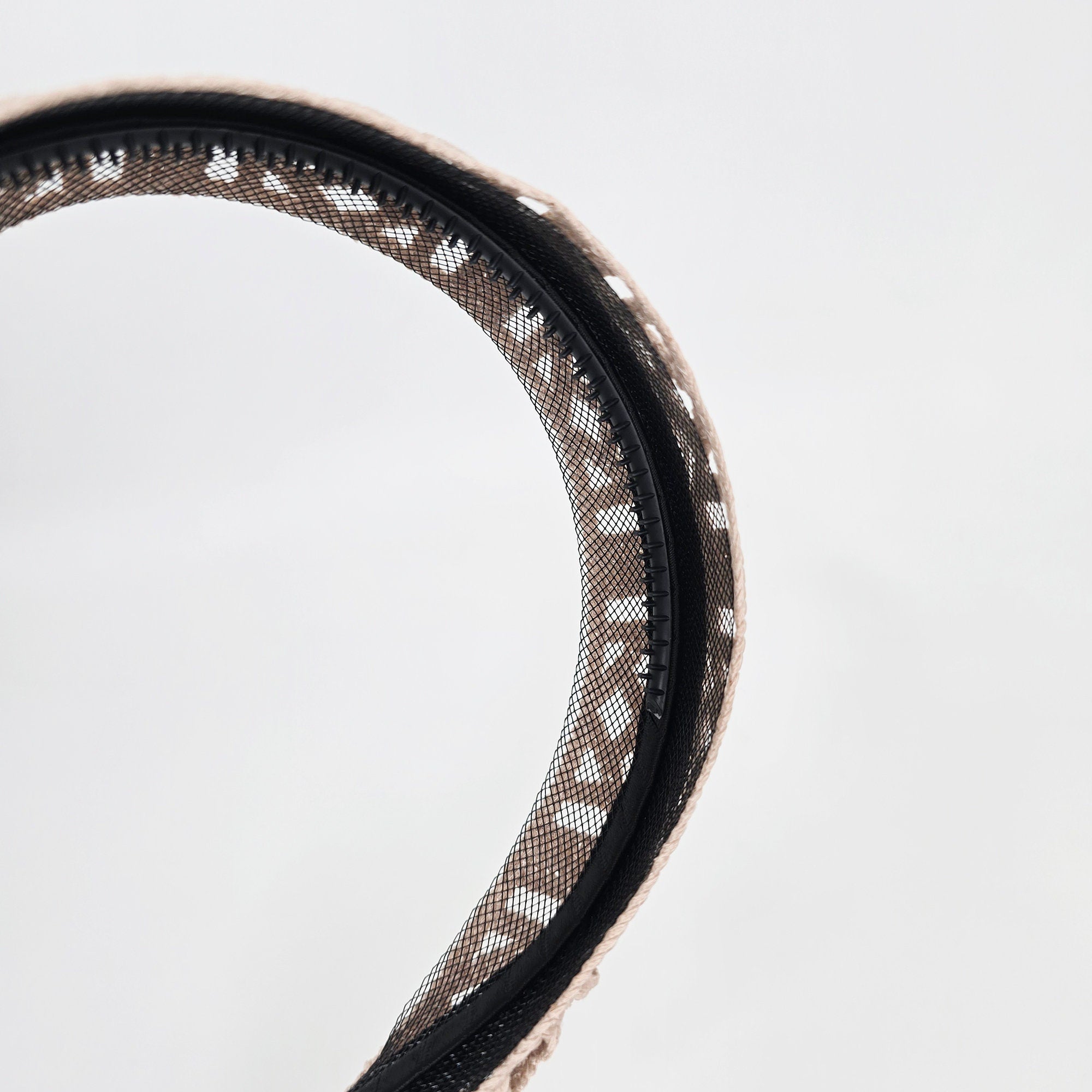 Handmade Knitted Embroidery Lace Fabric Wide Headband (1.8 Inch) / Hair Accessories for Woman